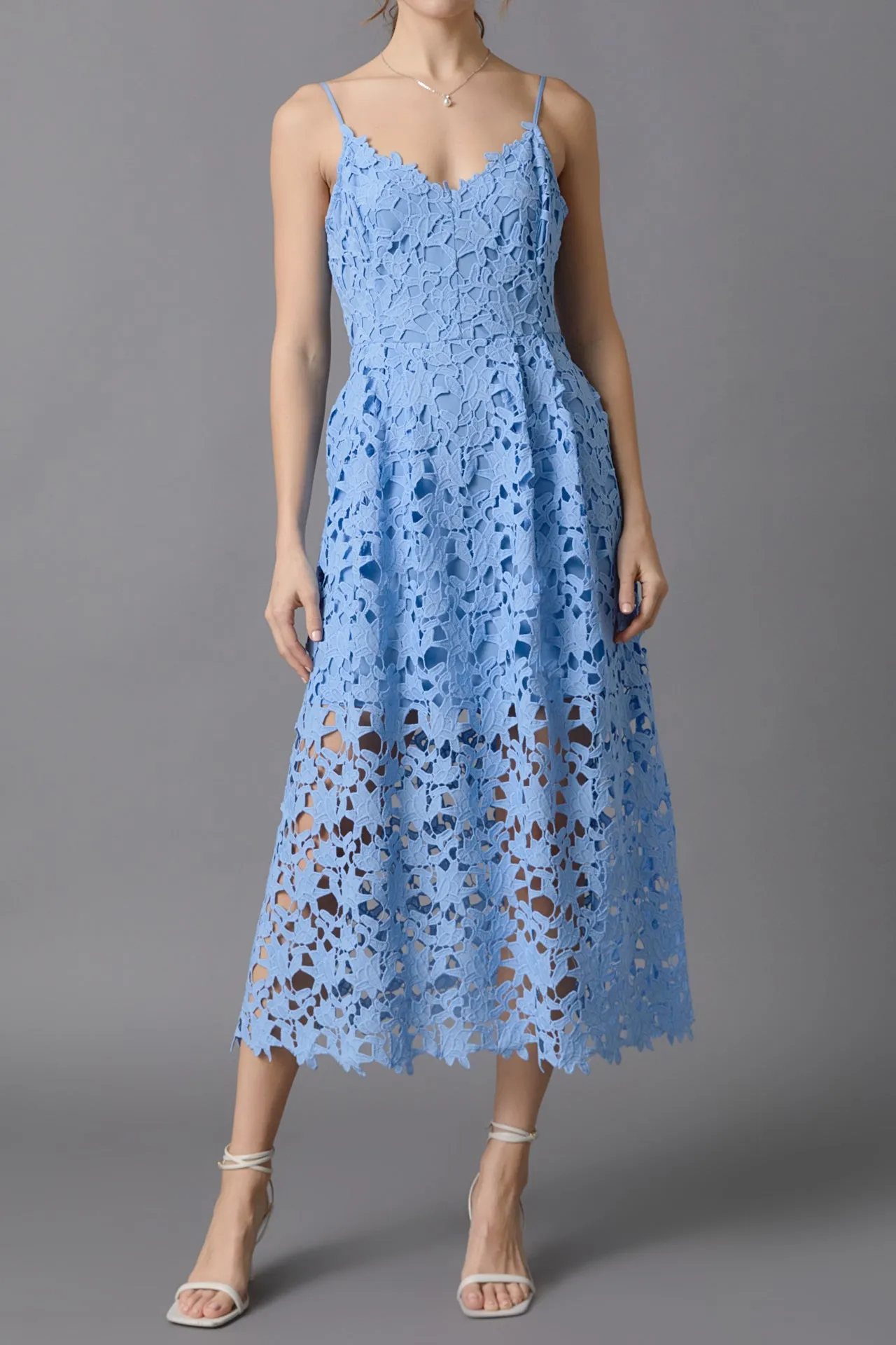 Lace Cami Midi Dress