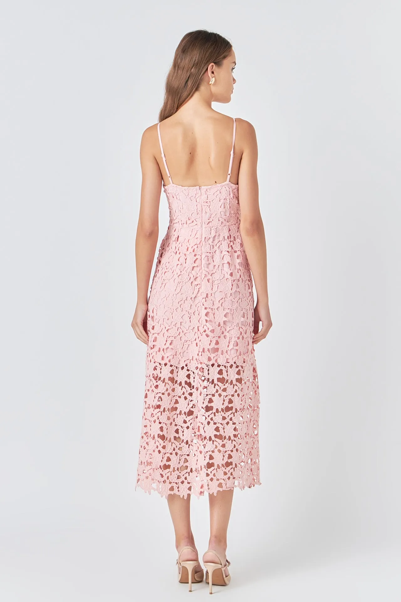 Lace Cami Midi Dress