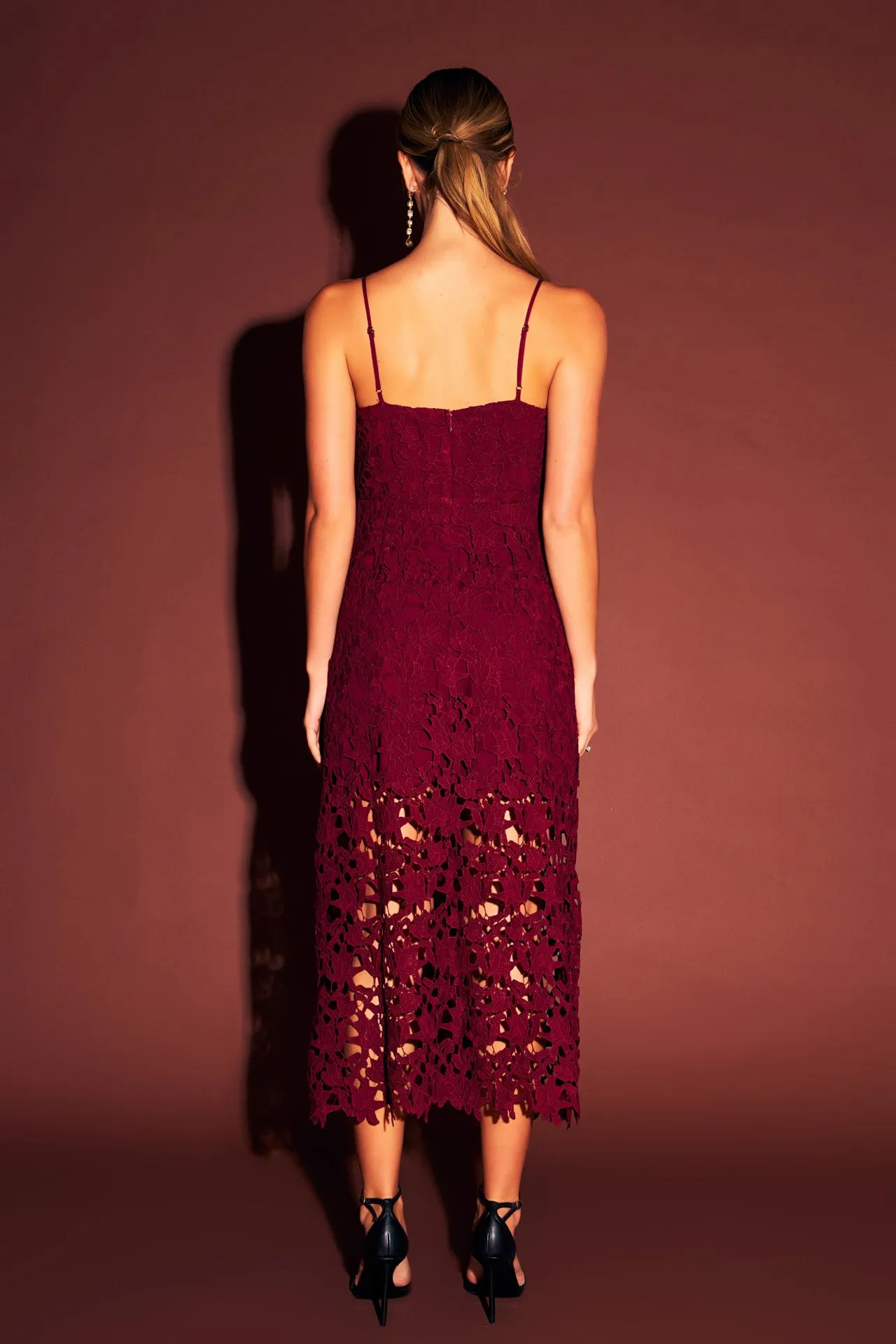 Lace Cami Midi Dress