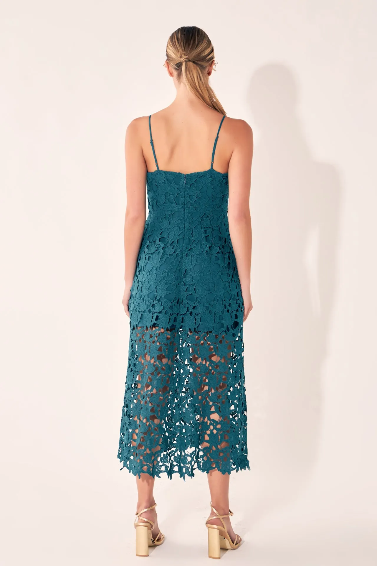 Lace Cami Midi Dress