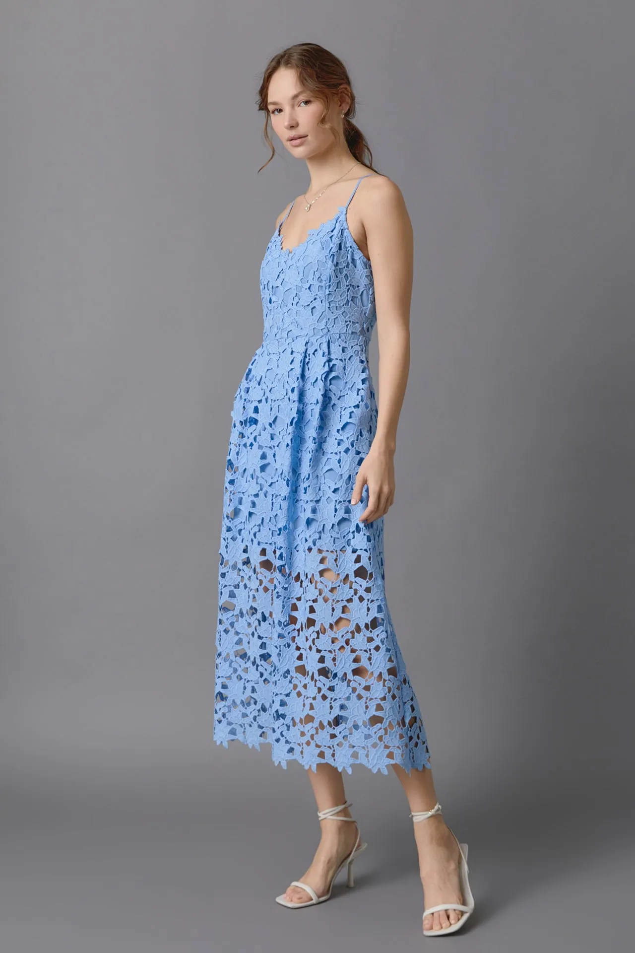 Lace Cami Midi Dress