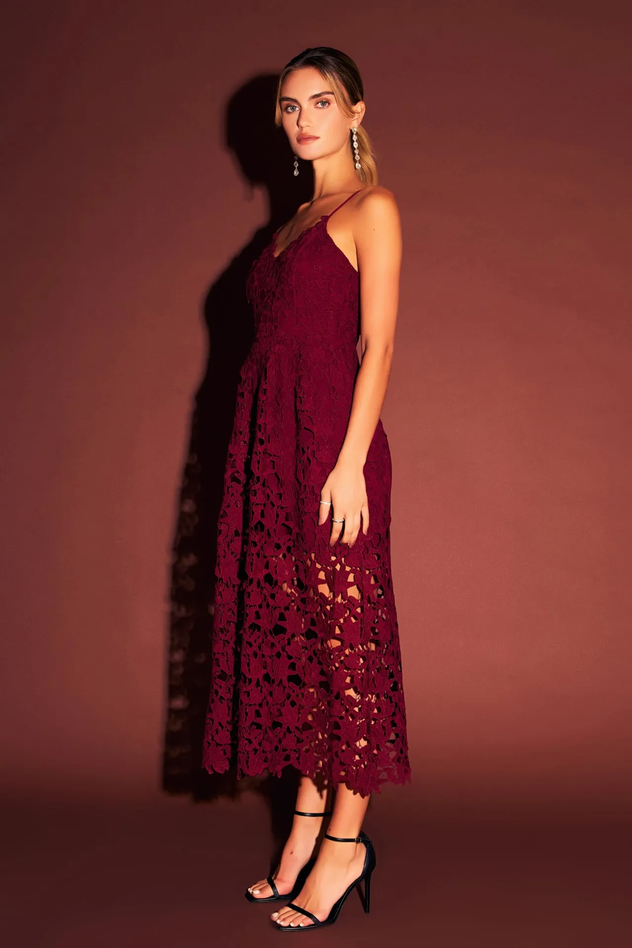 Lace Cami Midi Dress
