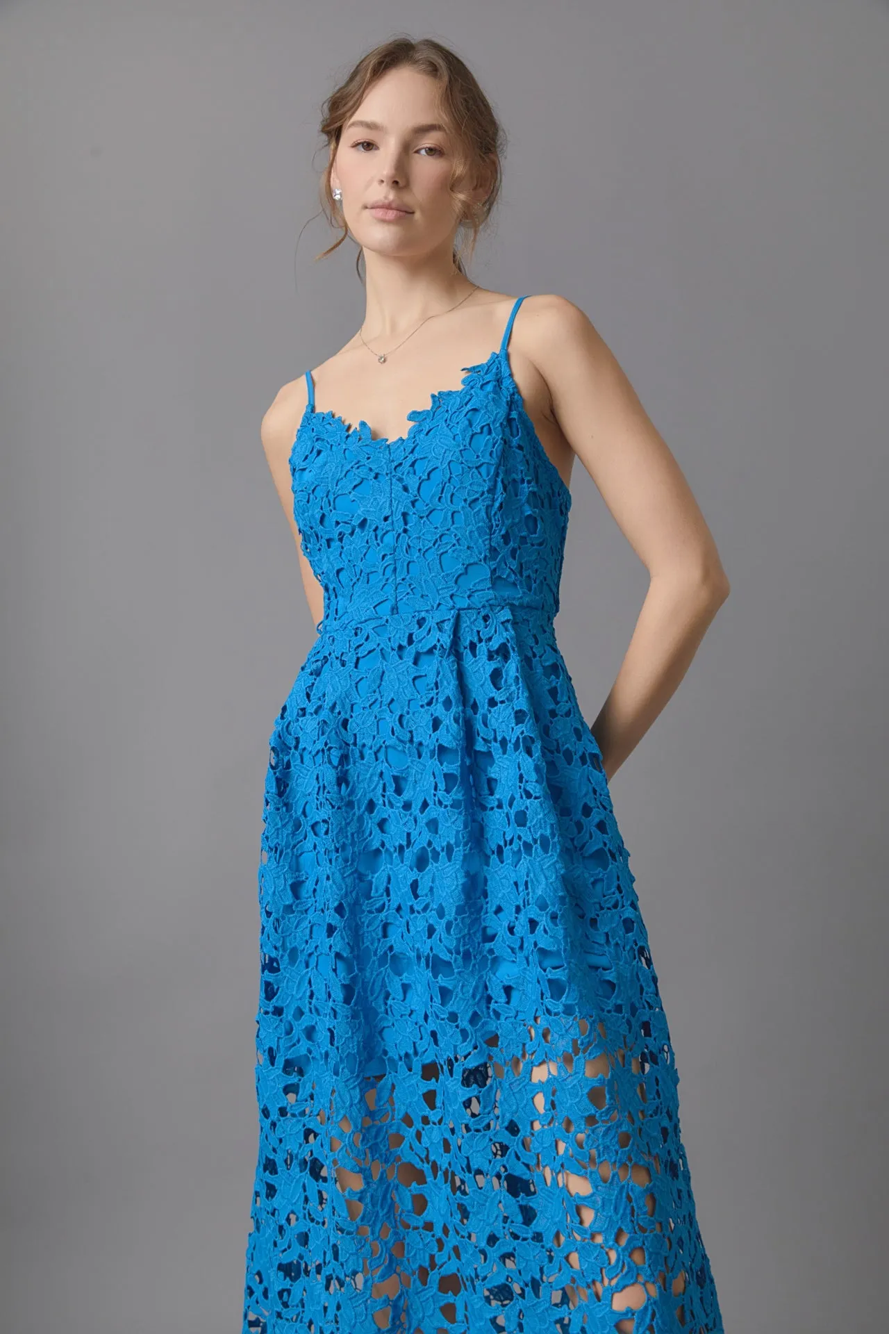 Lace Cami Midi Dress