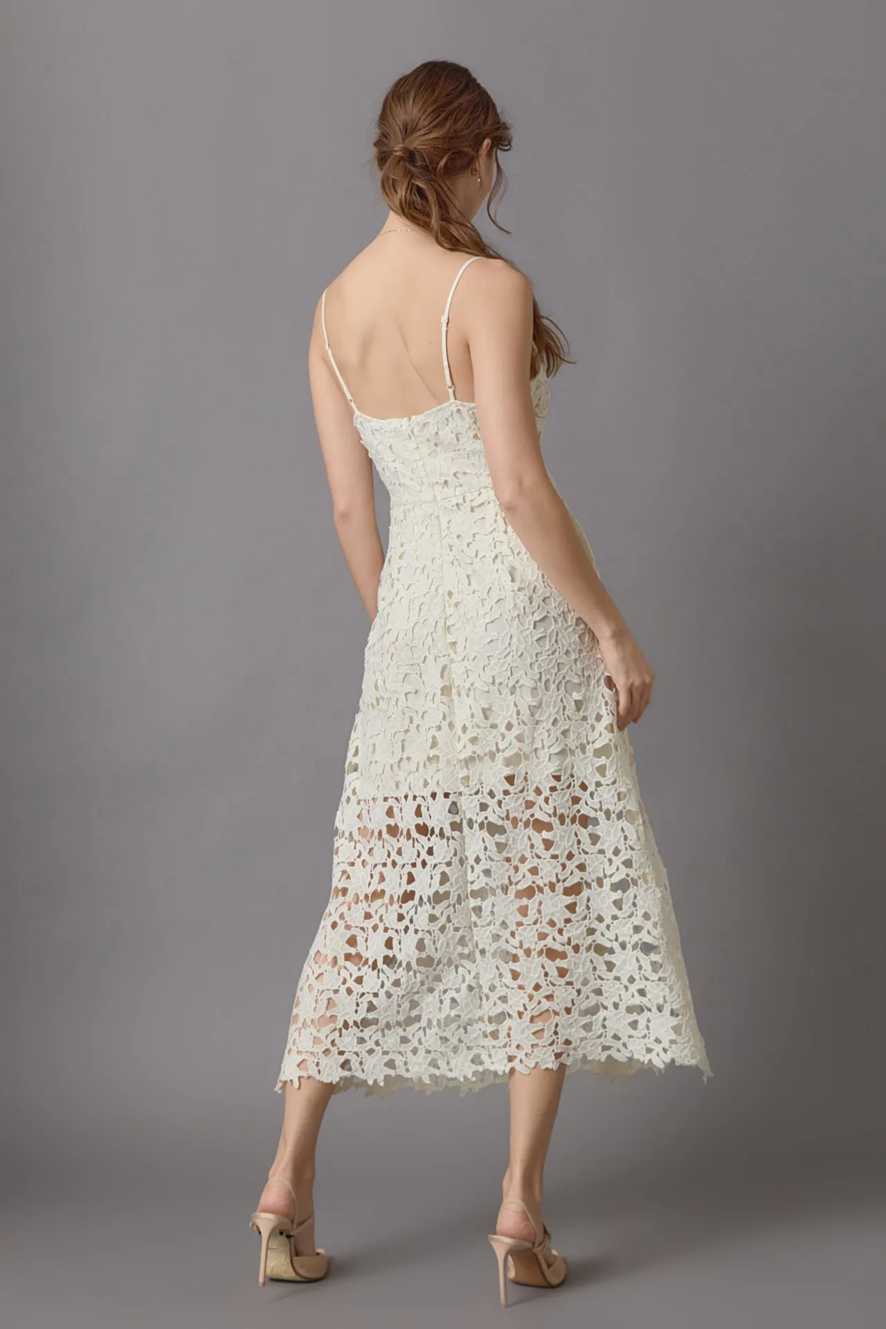 Lace Cami Midi Dress