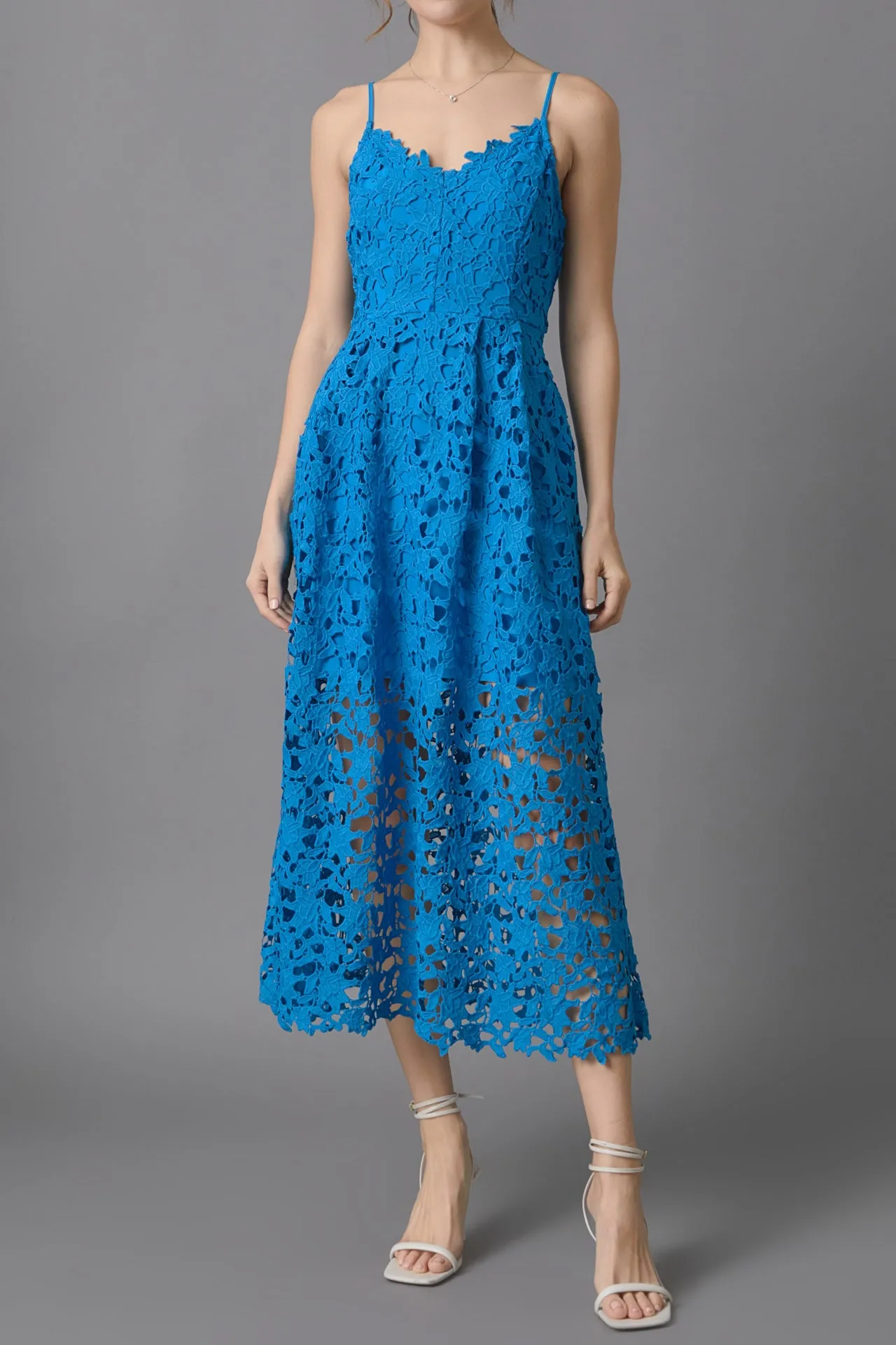 Lace Cami Midi Dress