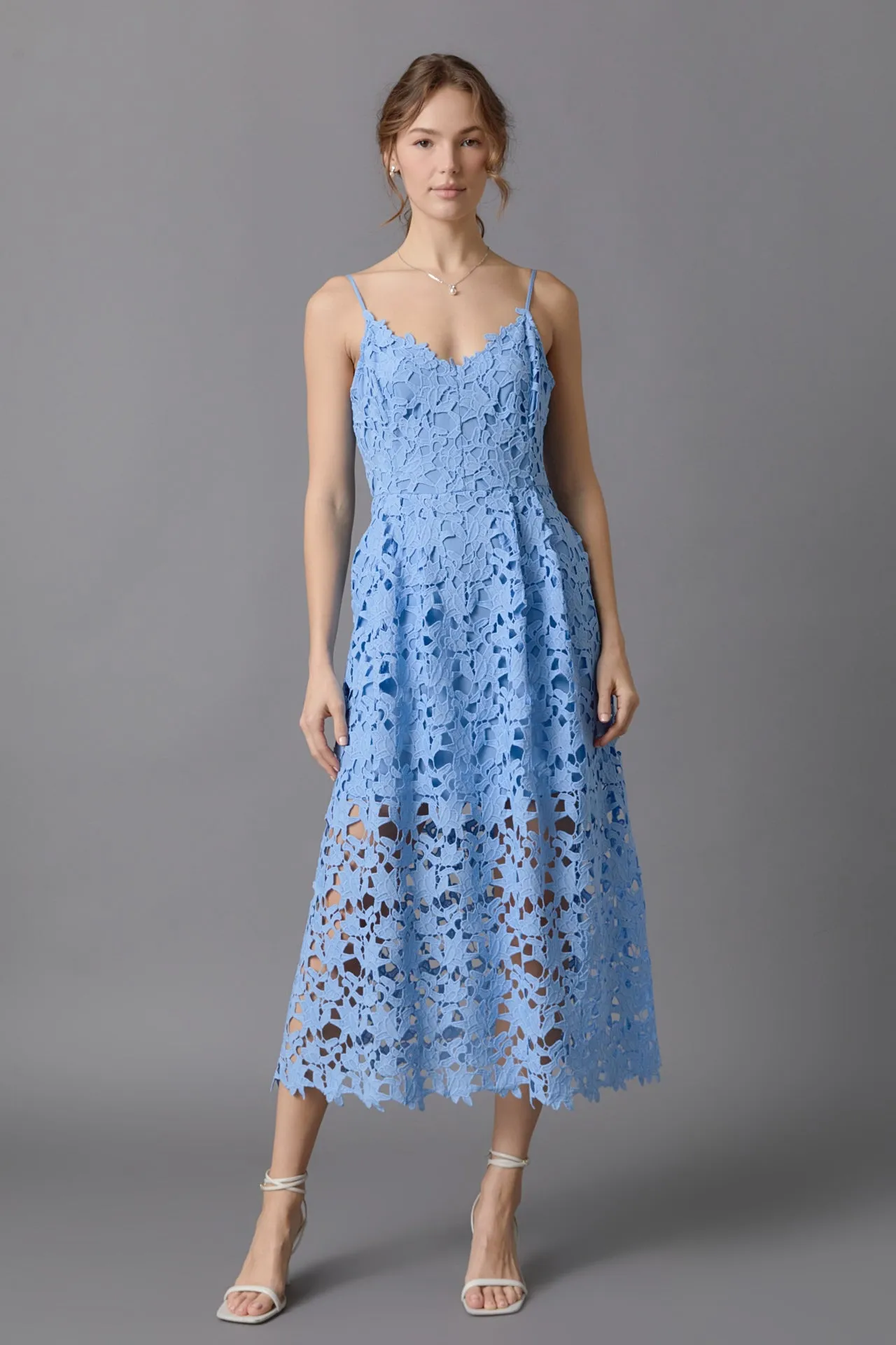 Lace Cami Midi Dress