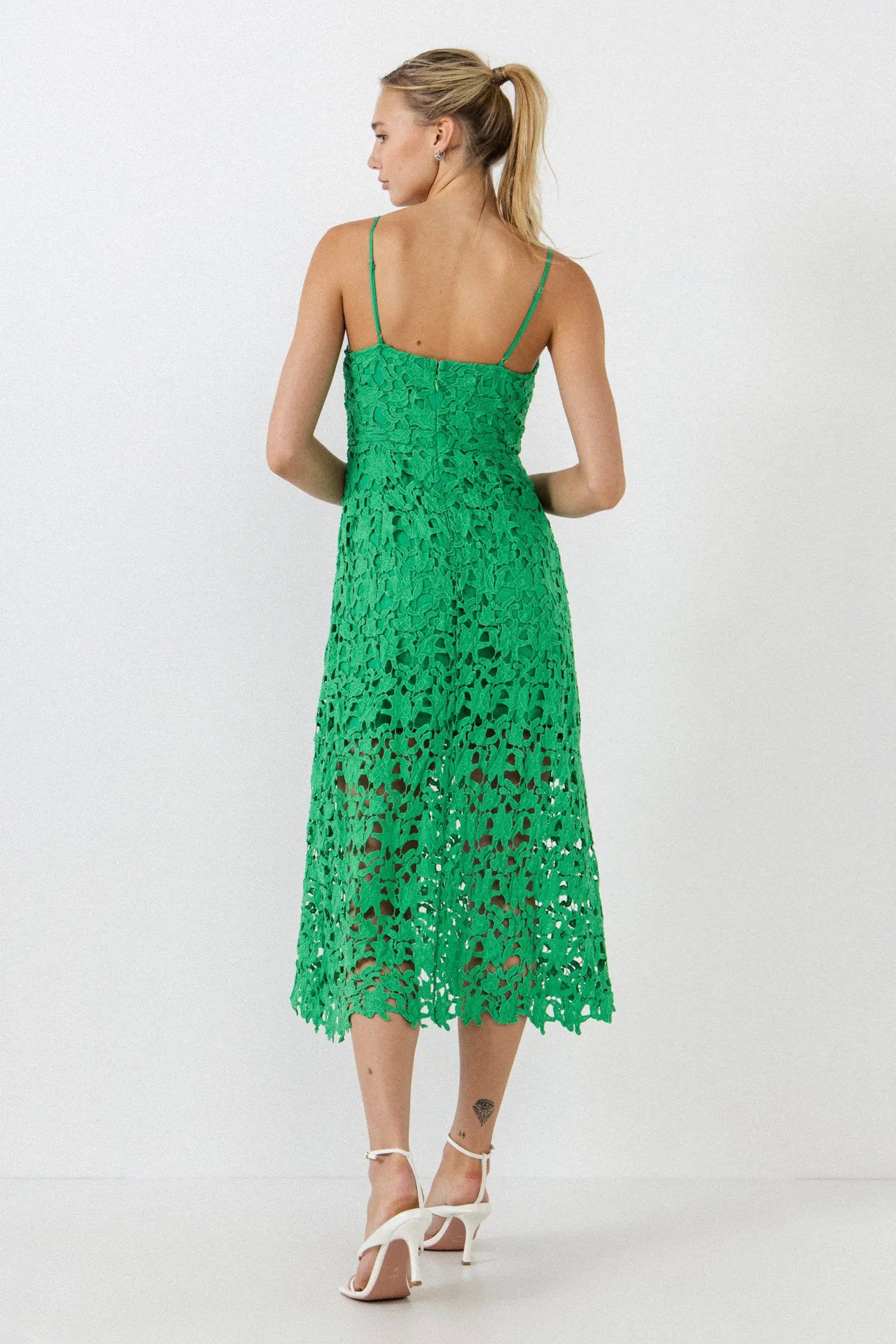 Lace Cami Midi Dress
