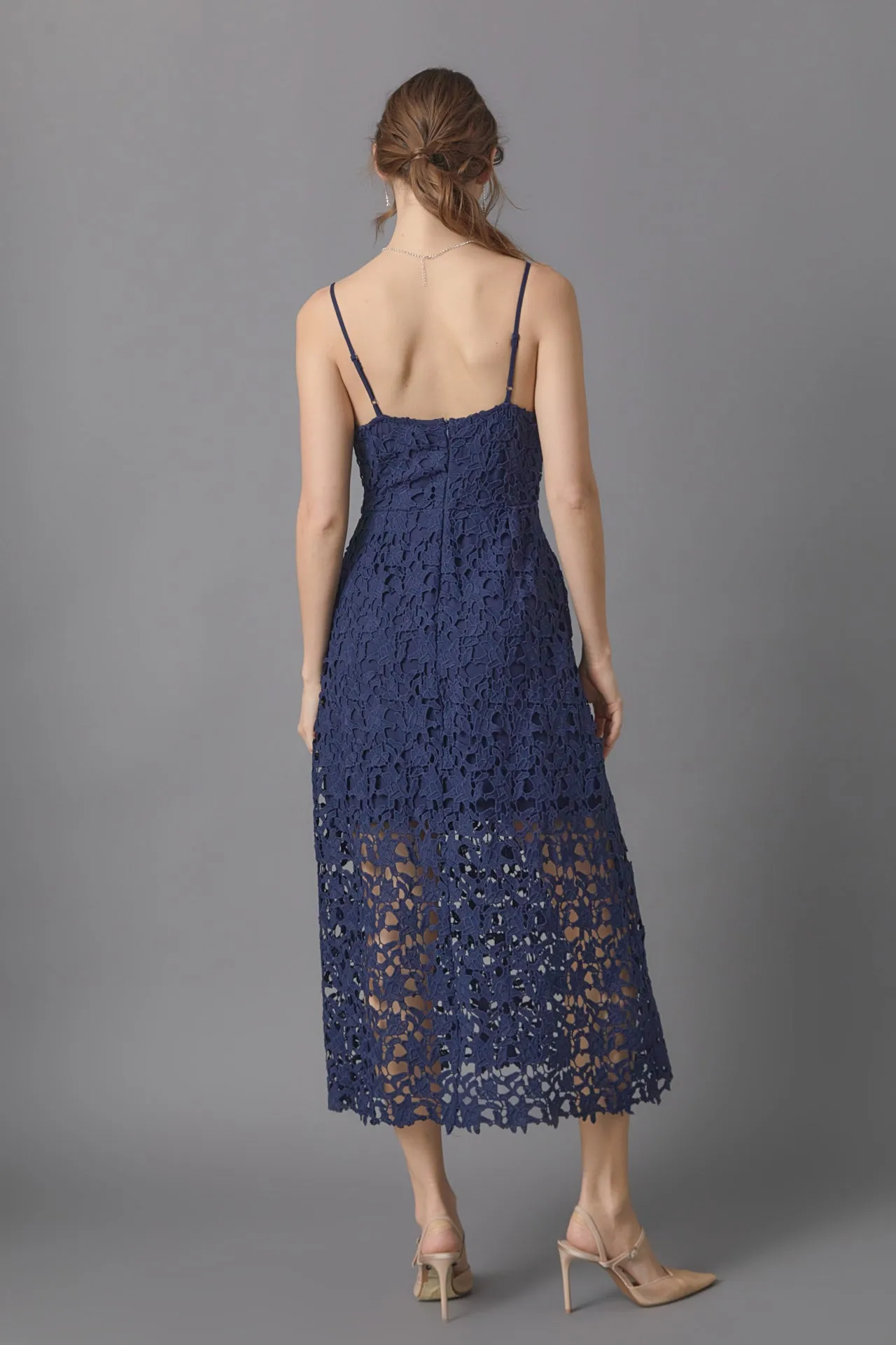 Lace Cami Midi Dress