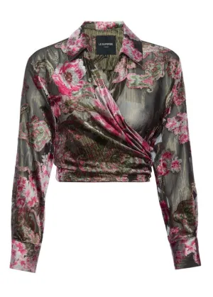 Le Superbe Casablanca Tie Top - Guilded Garden