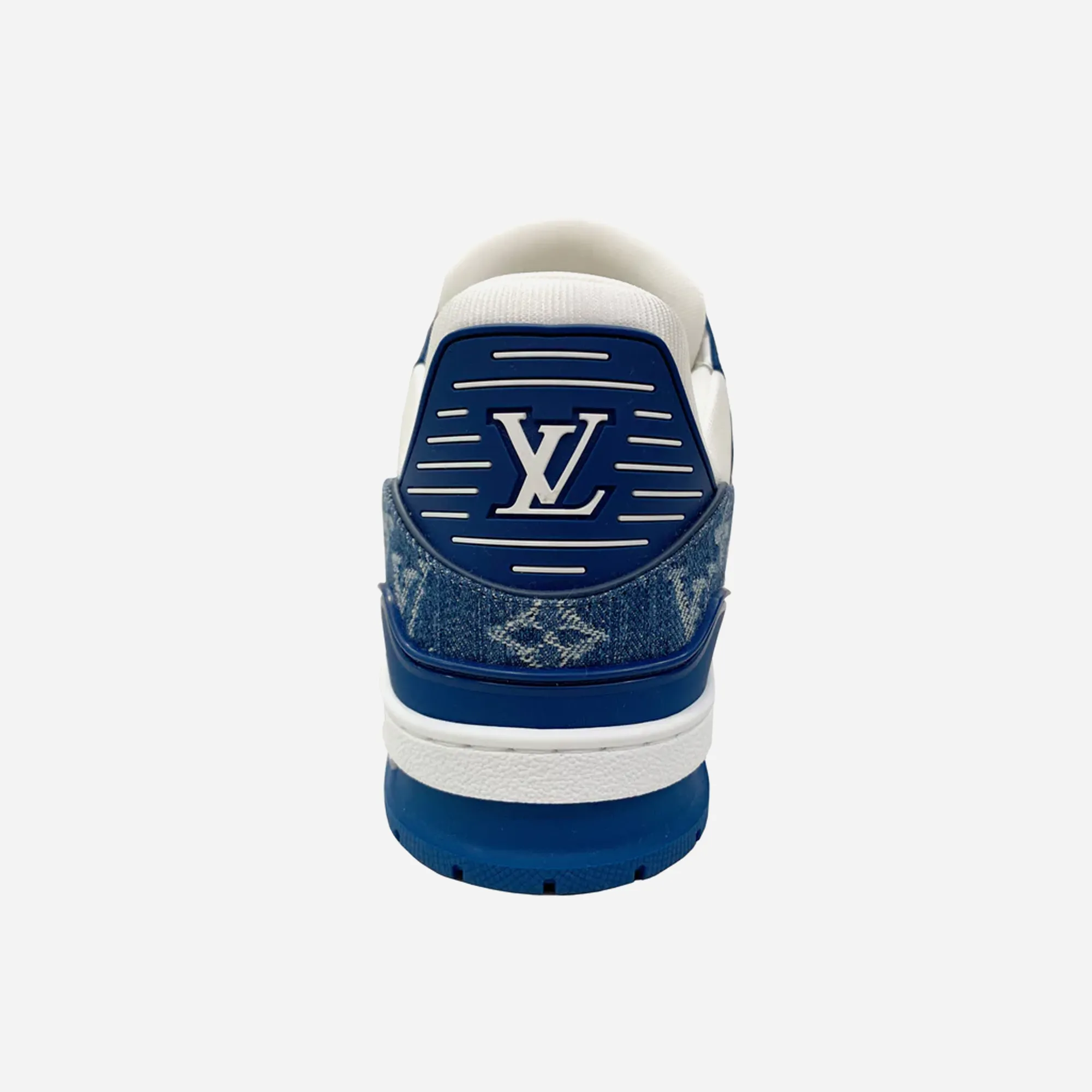 LV Trainer Sneaker Monogram Denim White Blue