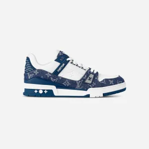 LV Trainer Sneaker Monogram Denim White Blue