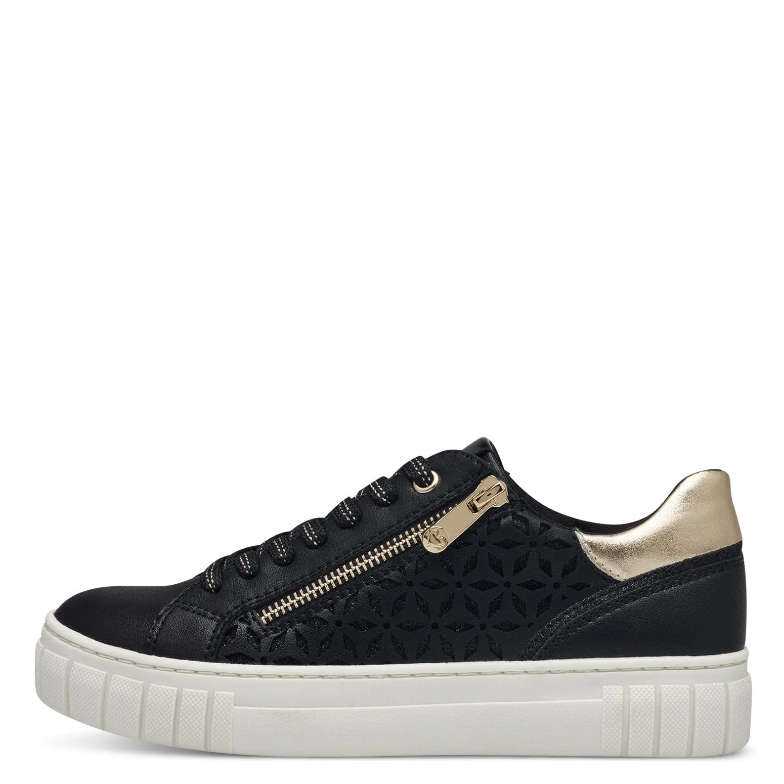 Marco Tozzi Womens Black Comb Casual Shoe  2-23701-42