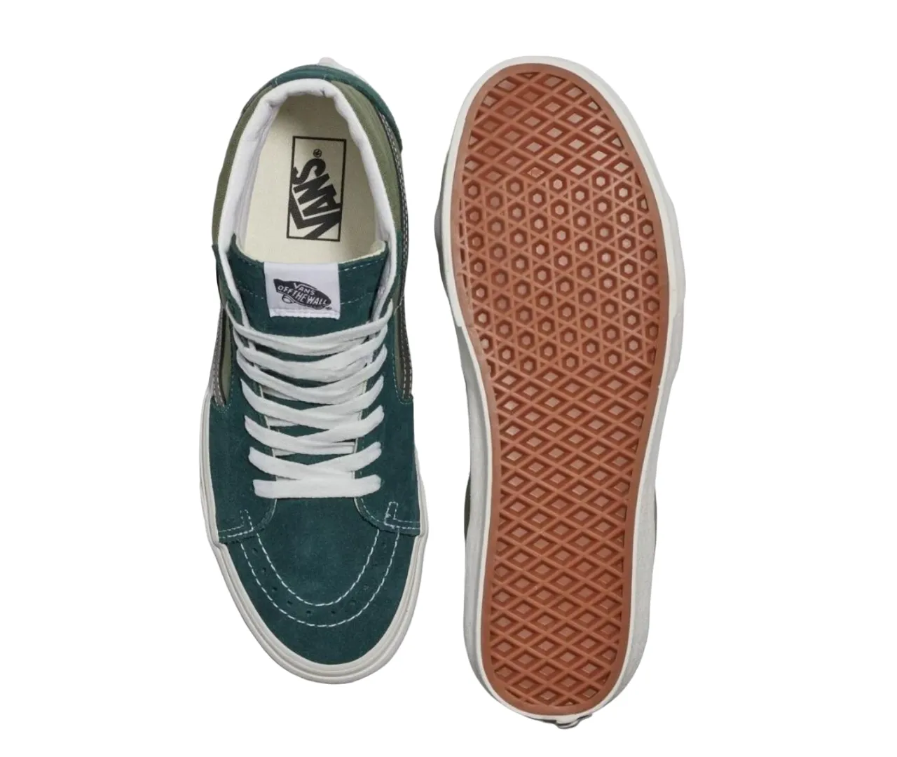 Mens Vans SK8 HI Tri-Tone High Top Shoes Green