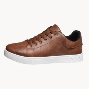 Men's Vegan Leather Sneakers with Cushioned Insole