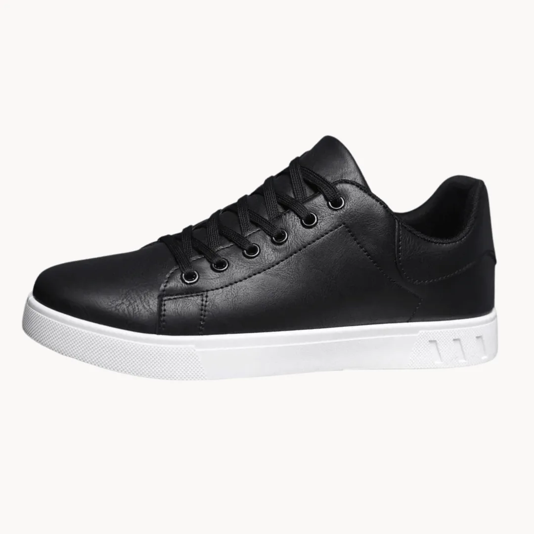 Men's Vegan Leather Sneakers with Cushioned Insole