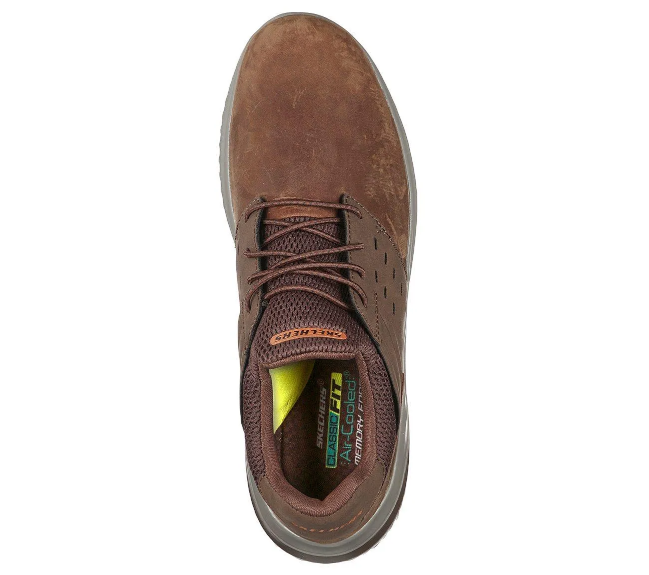 Mens Wide Fit Skechers Street Wear Delson 3.0 210308W Luxury Walking Trainers - Brown