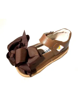 Mooshu Trainers Girls Chocolate Ready Set Mary Jane Squeaky Shoes 3-4 Baby