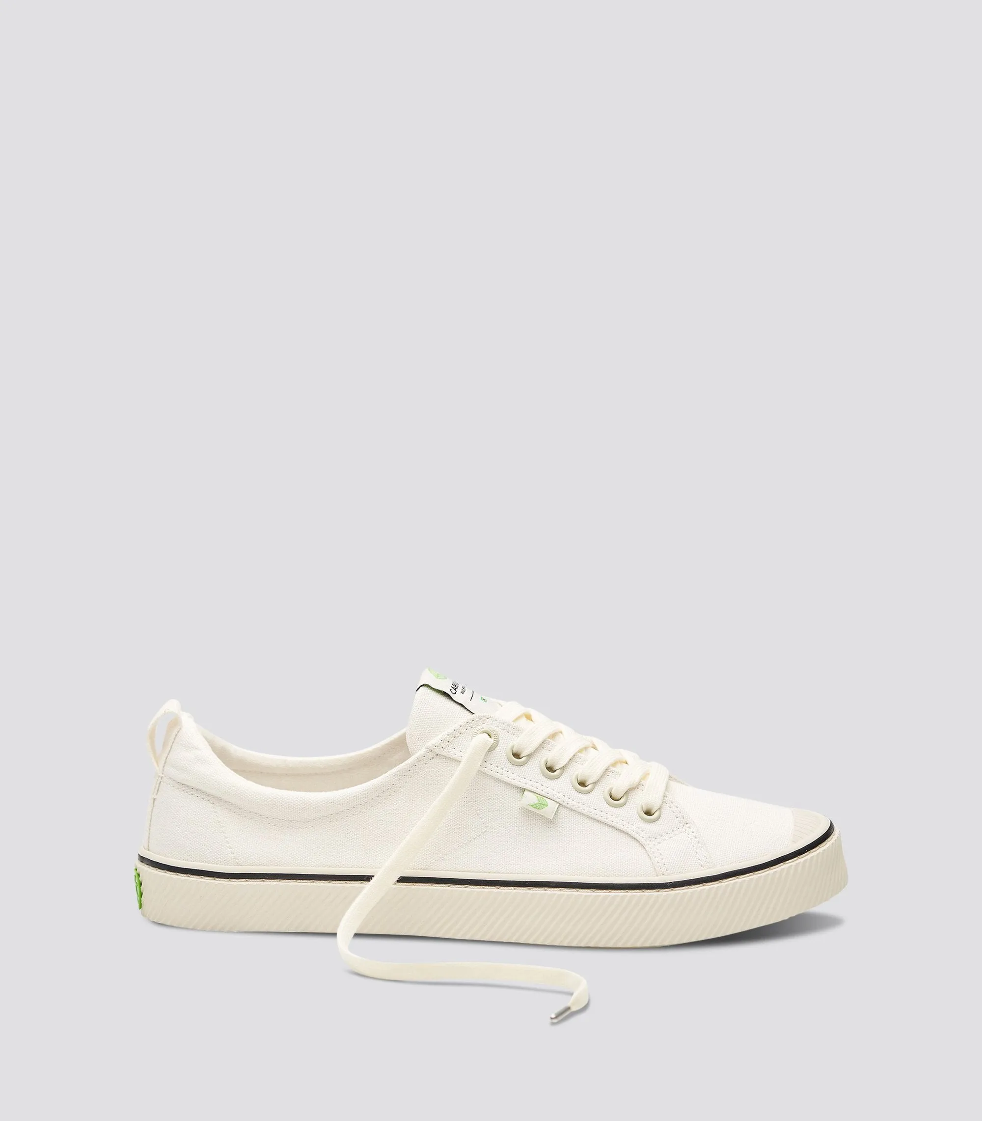 OCA Low Stripe White Canvas Sneaker Women