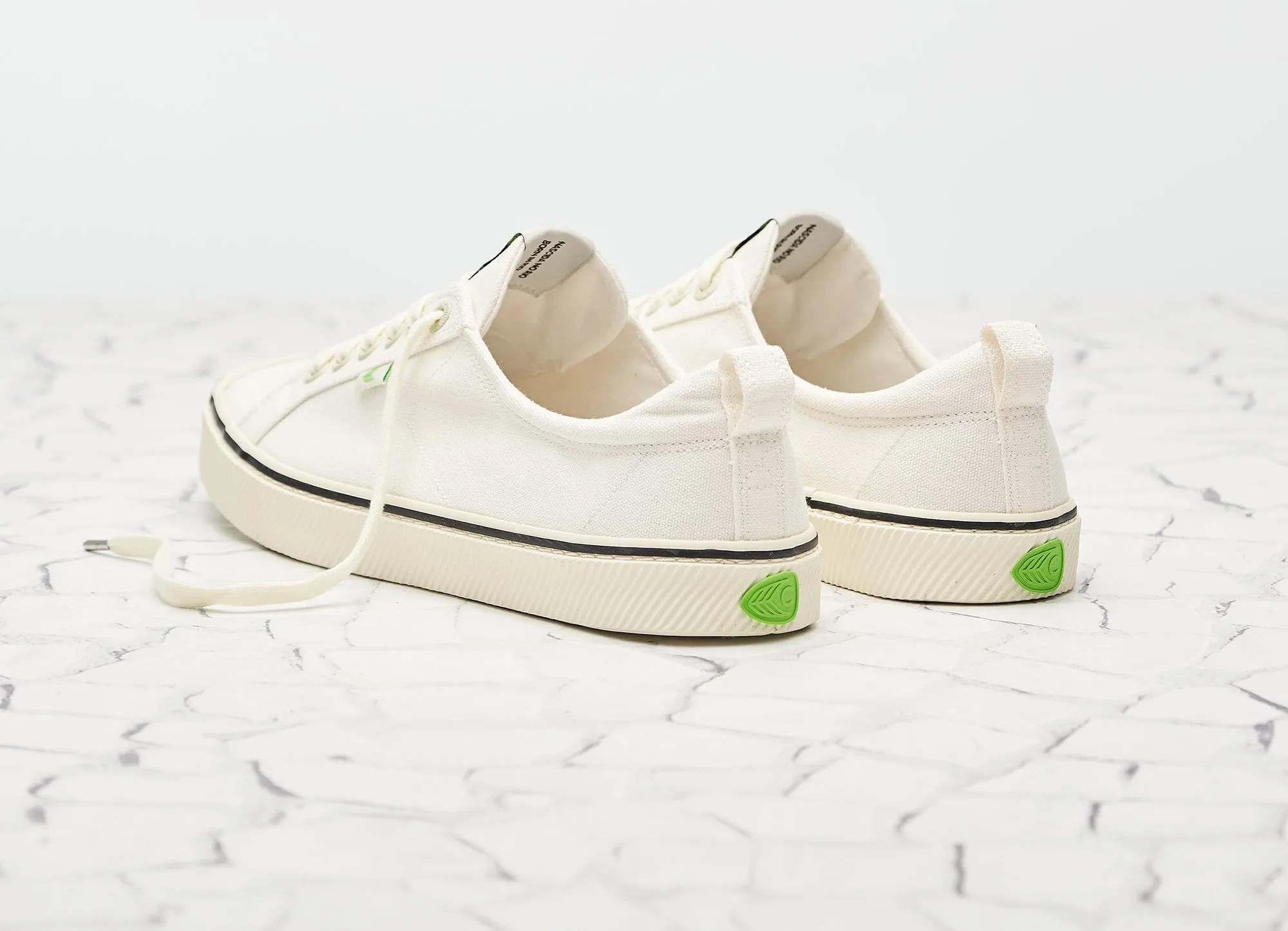 OCA Low Stripe White Canvas Sneaker Women