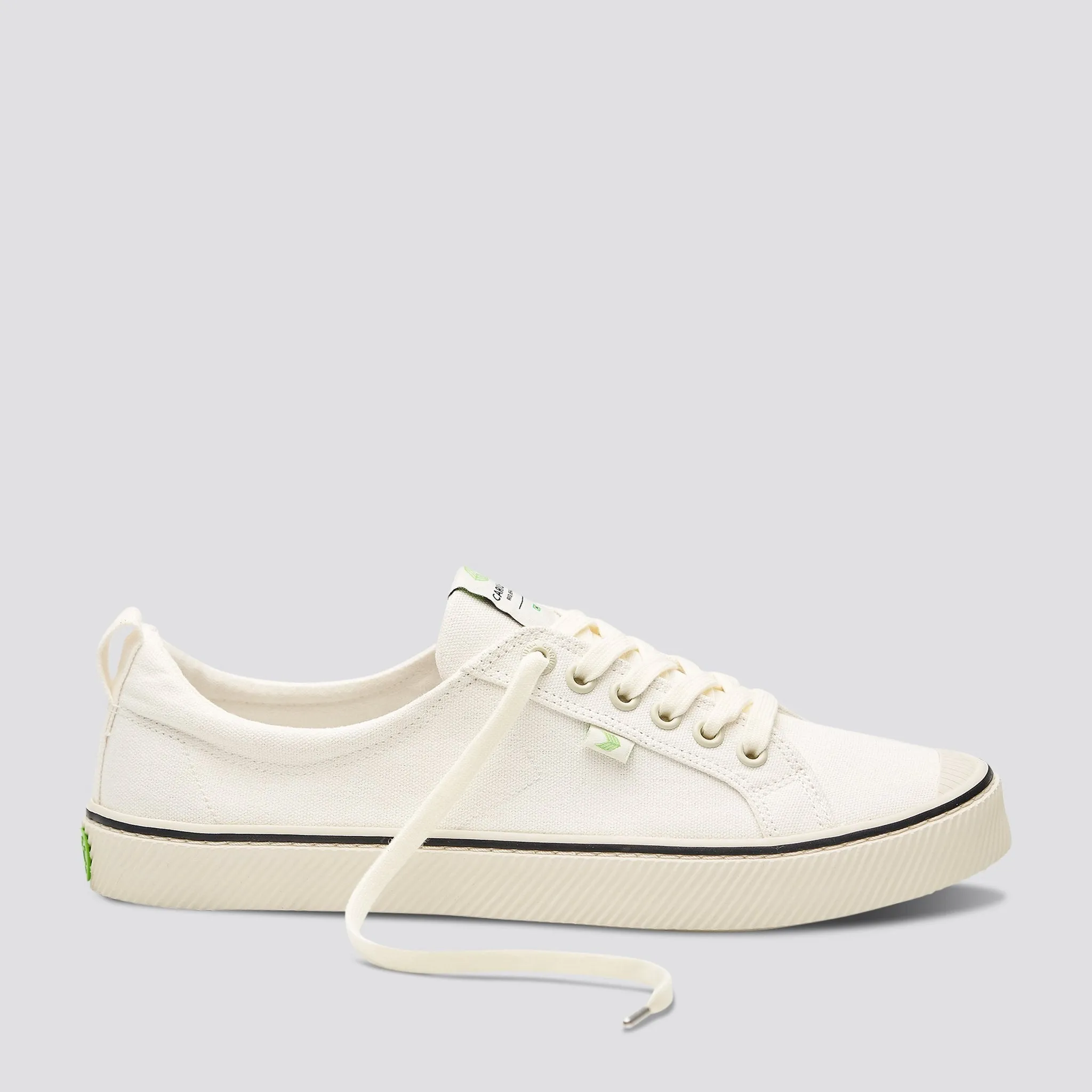 OCA Low Stripe White Canvas Sneaker Women