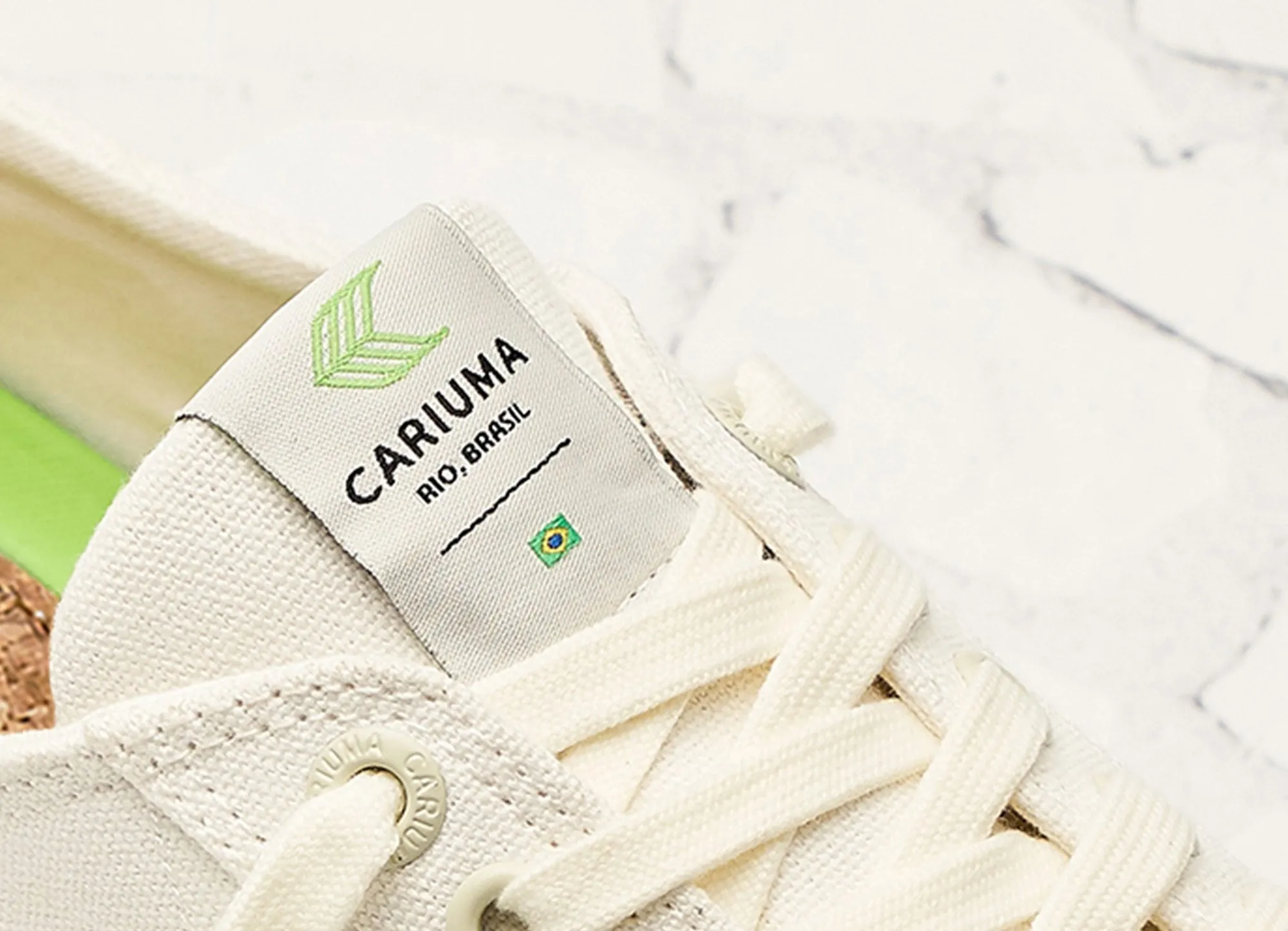OCA Low Stripe White Canvas Sneaker Women
