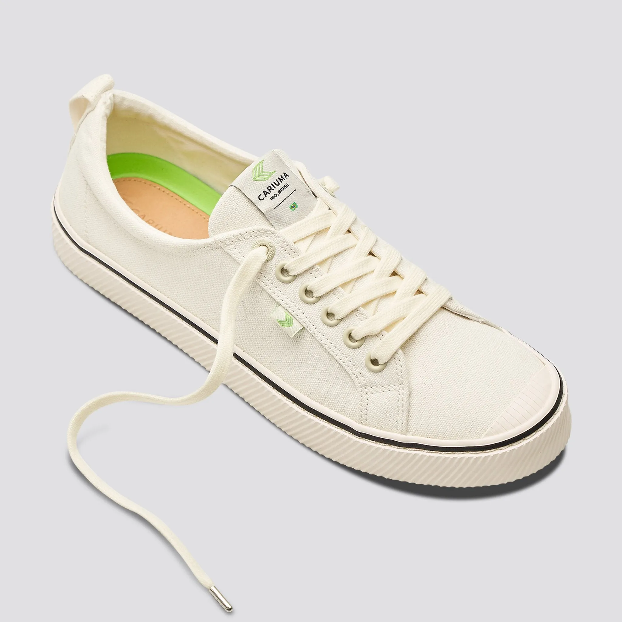 OCA Low Stripe White Canvas Sneaker Women