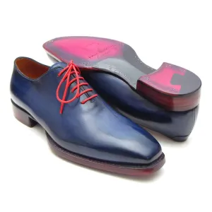 Paul Parkman Men's Goodyear Welted Wholecut Oxfords Navy Blue  (ID#044CR)