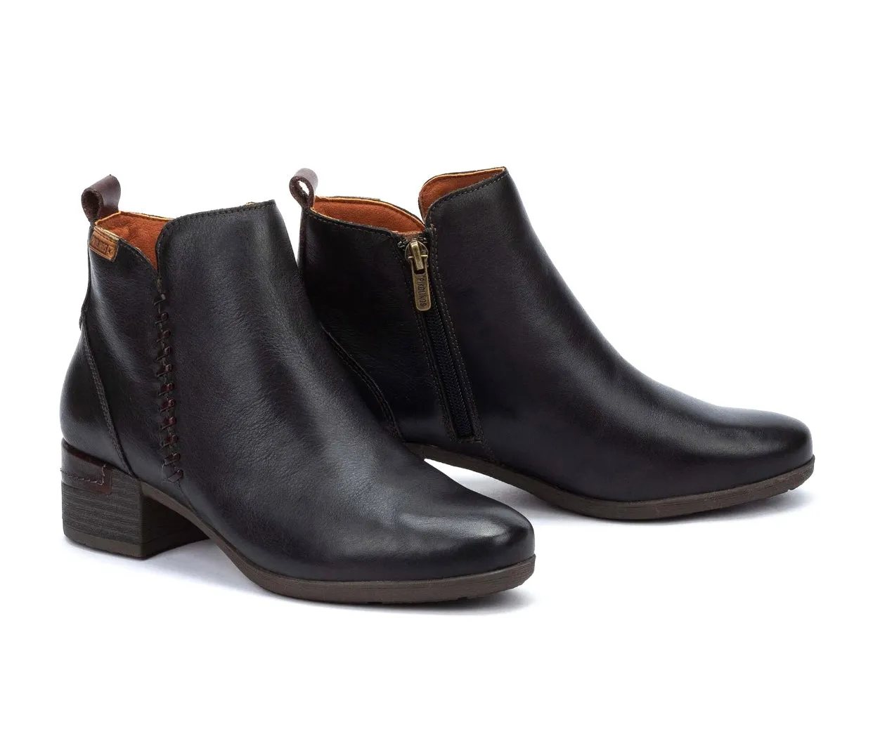 Pikolinos Malaga W6W-8950 Black Zip Ankle Boots