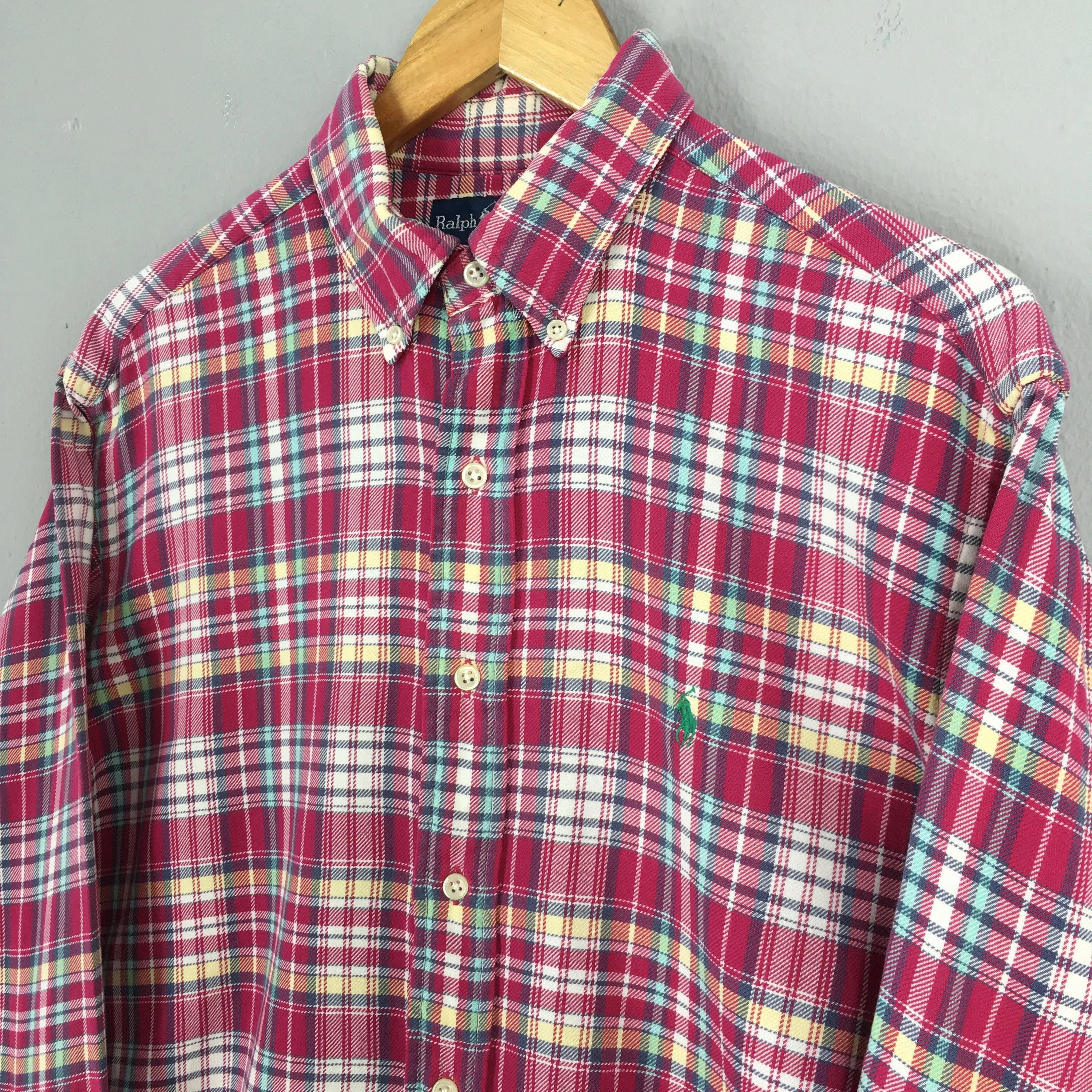 Polo Ralph Lauren Checkered Flannel Red Shirt Medium