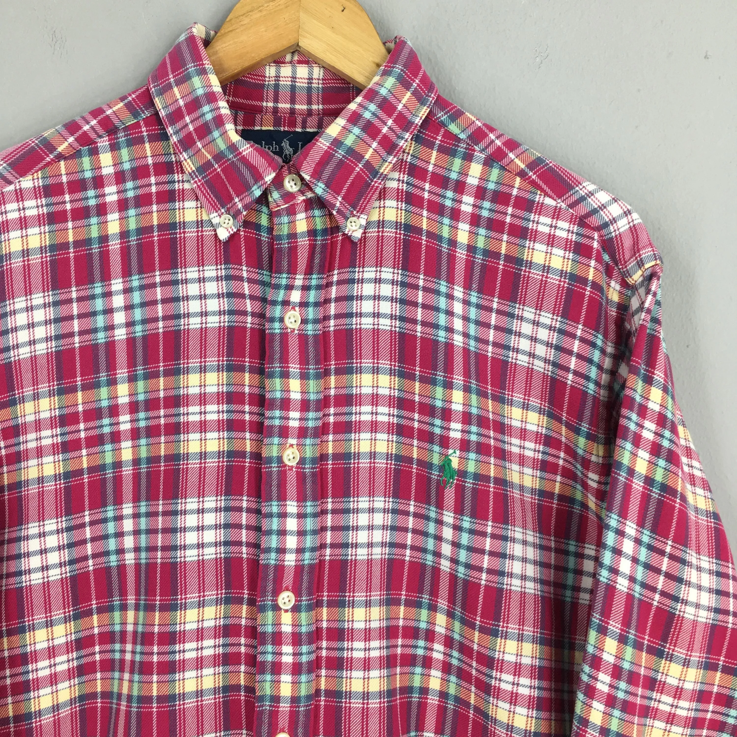 Polo Ralph Lauren Checkered Flannel Red Shirt Medium