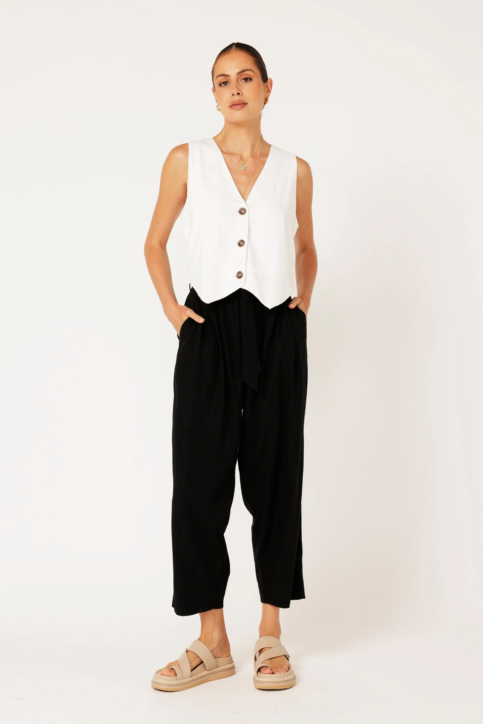 Roma Pant | Black | Viscose Linen