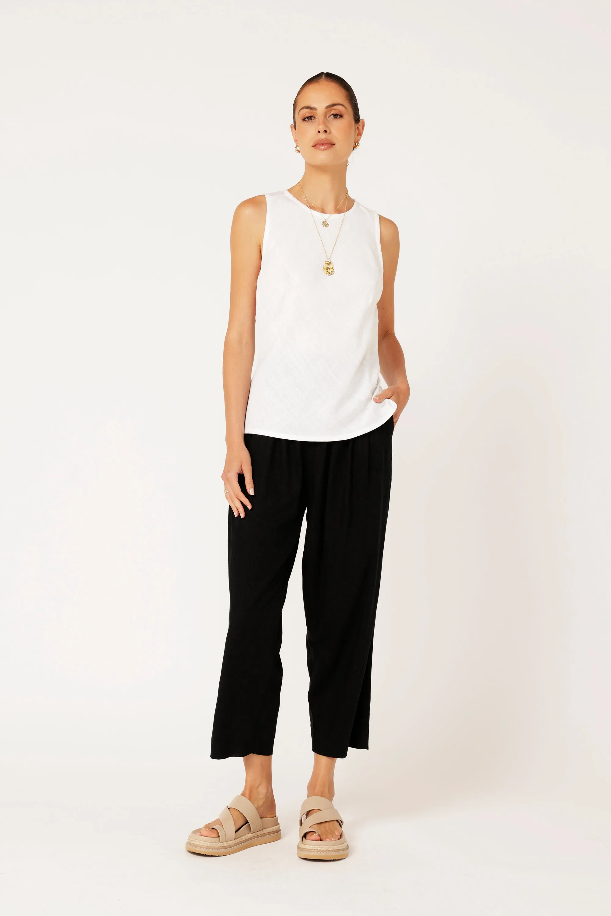 Roma Pant | Black | Viscose Linen