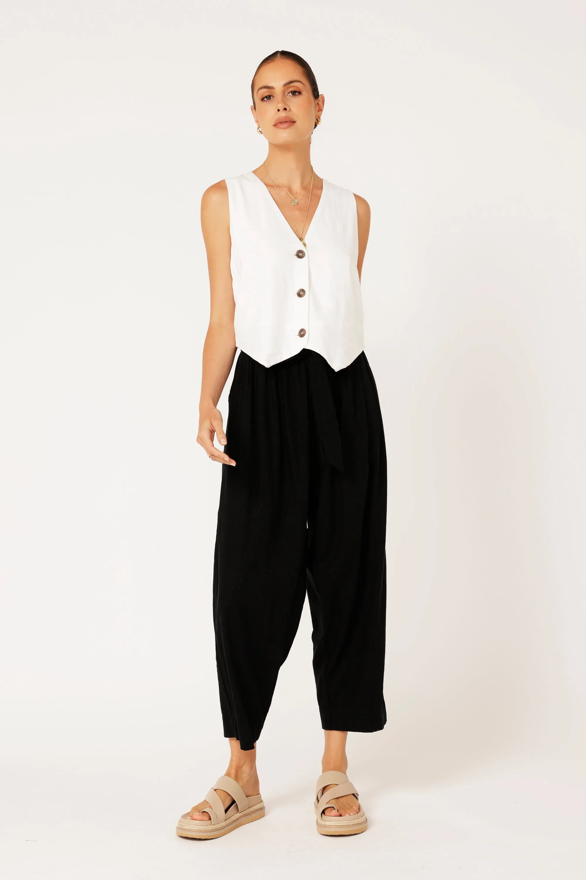 Roma Pant | Black | Viscose Linen