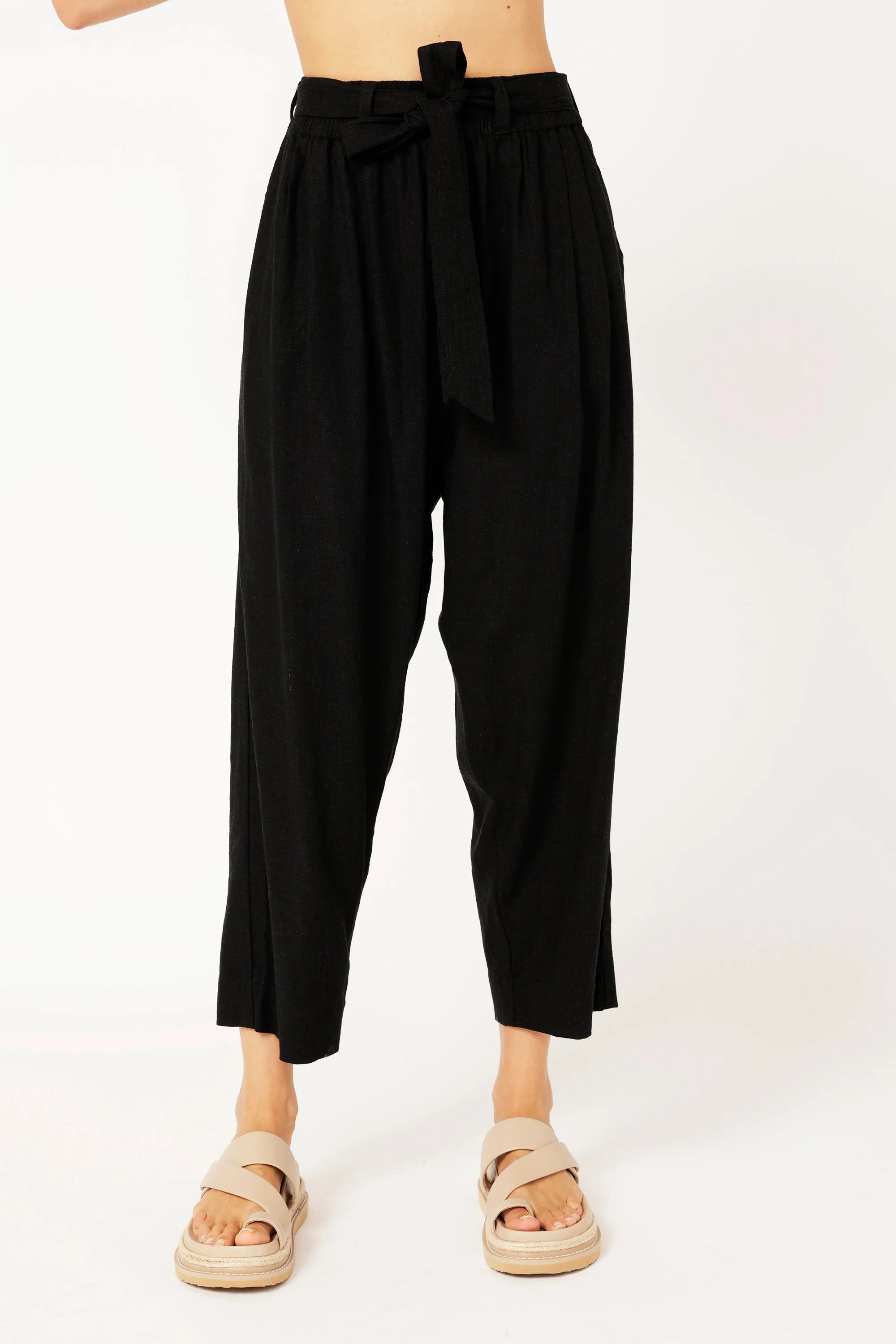 Roma Pant | Black | Viscose Linen