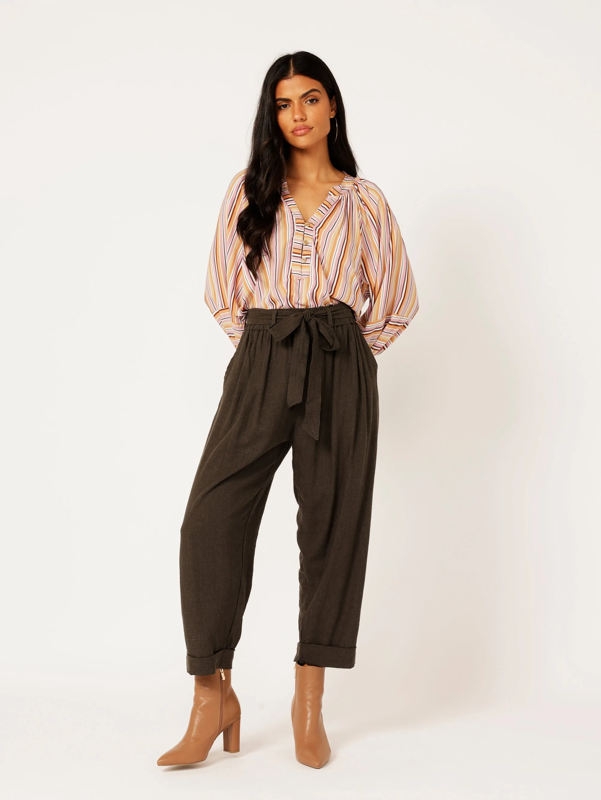 Roma Pant | Ink | Viscose Linen