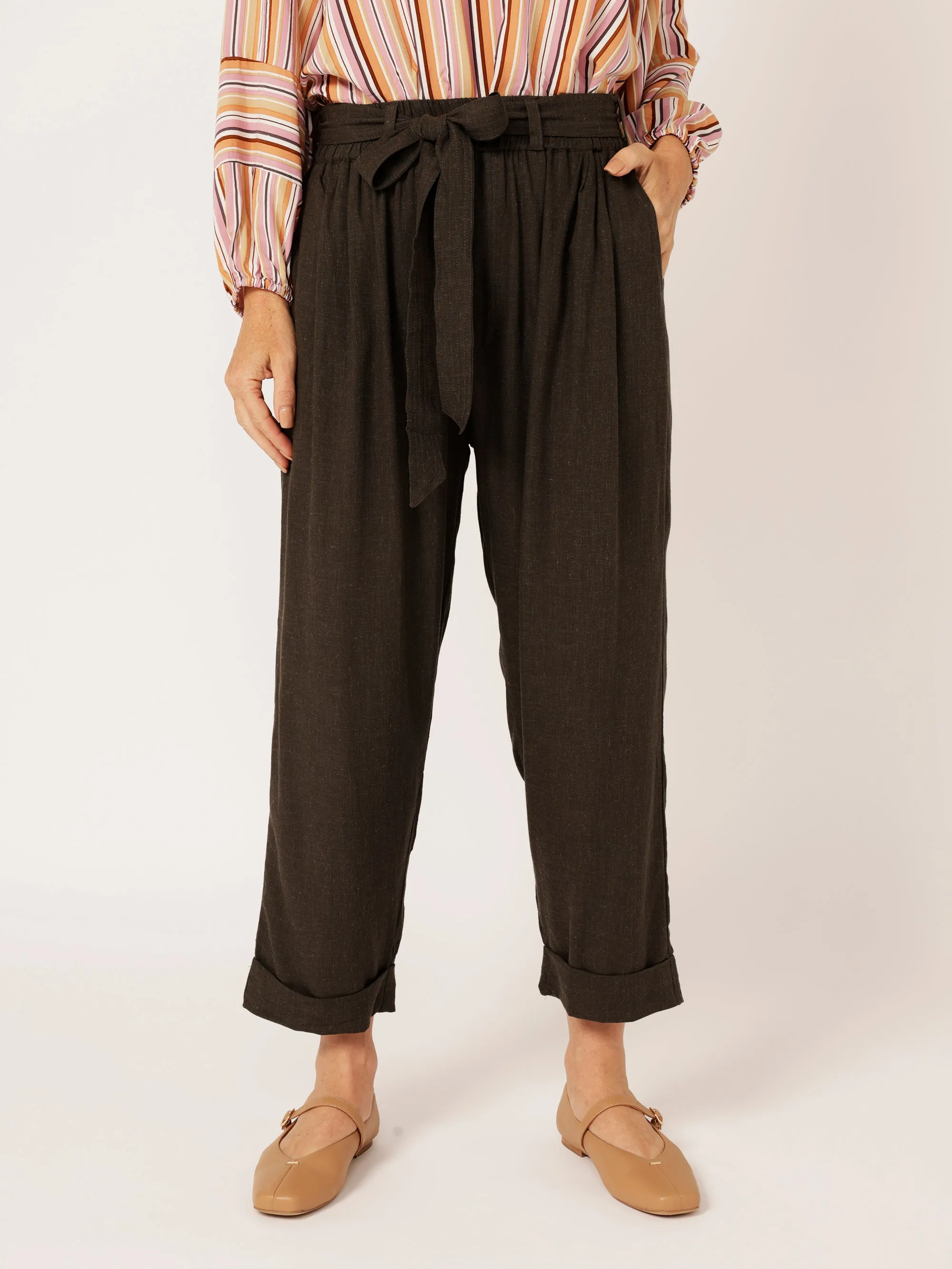 Roma Pant | Ink | Viscose Linen