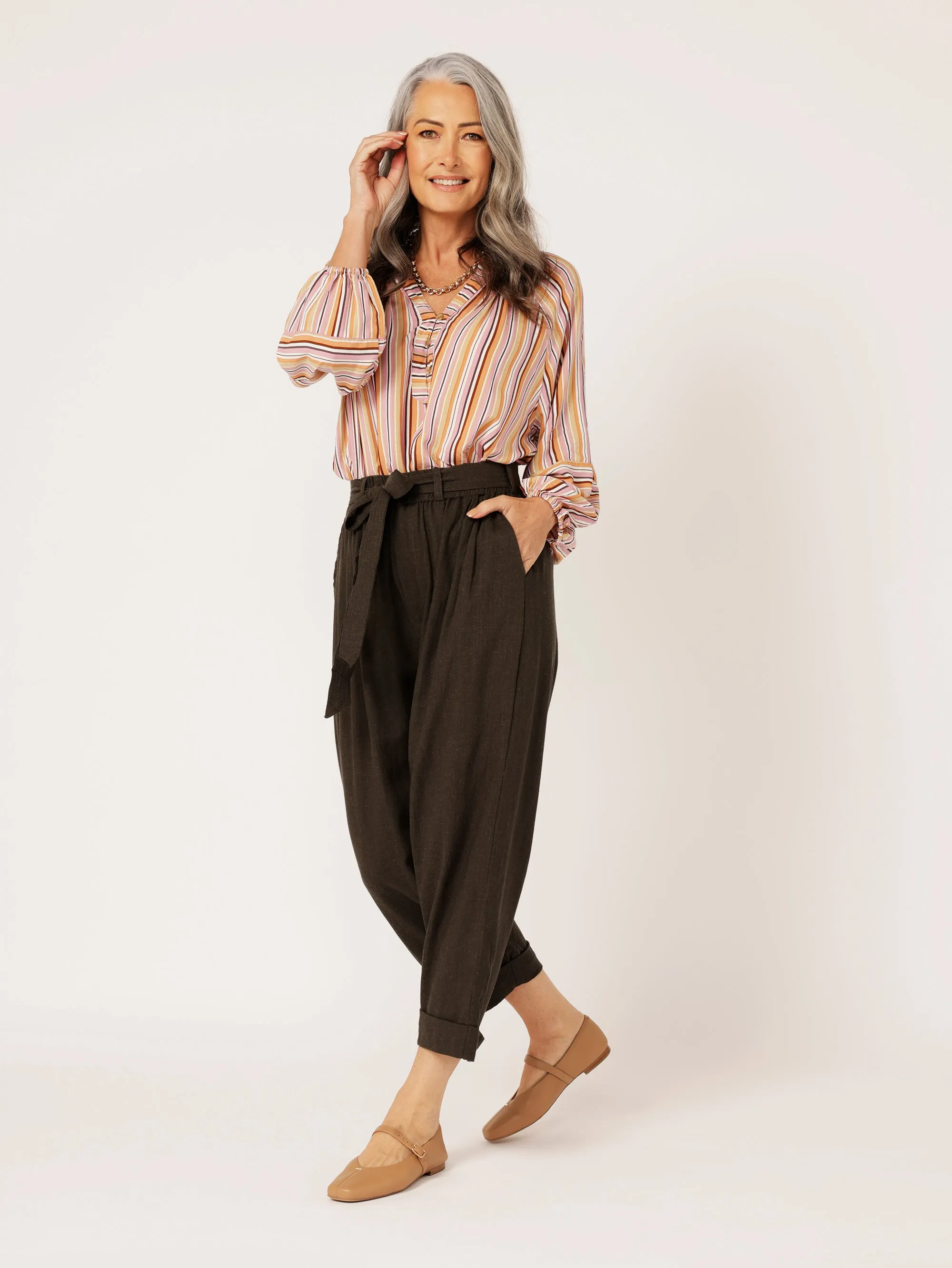 Roma Pant | Ink | Viscose Linen