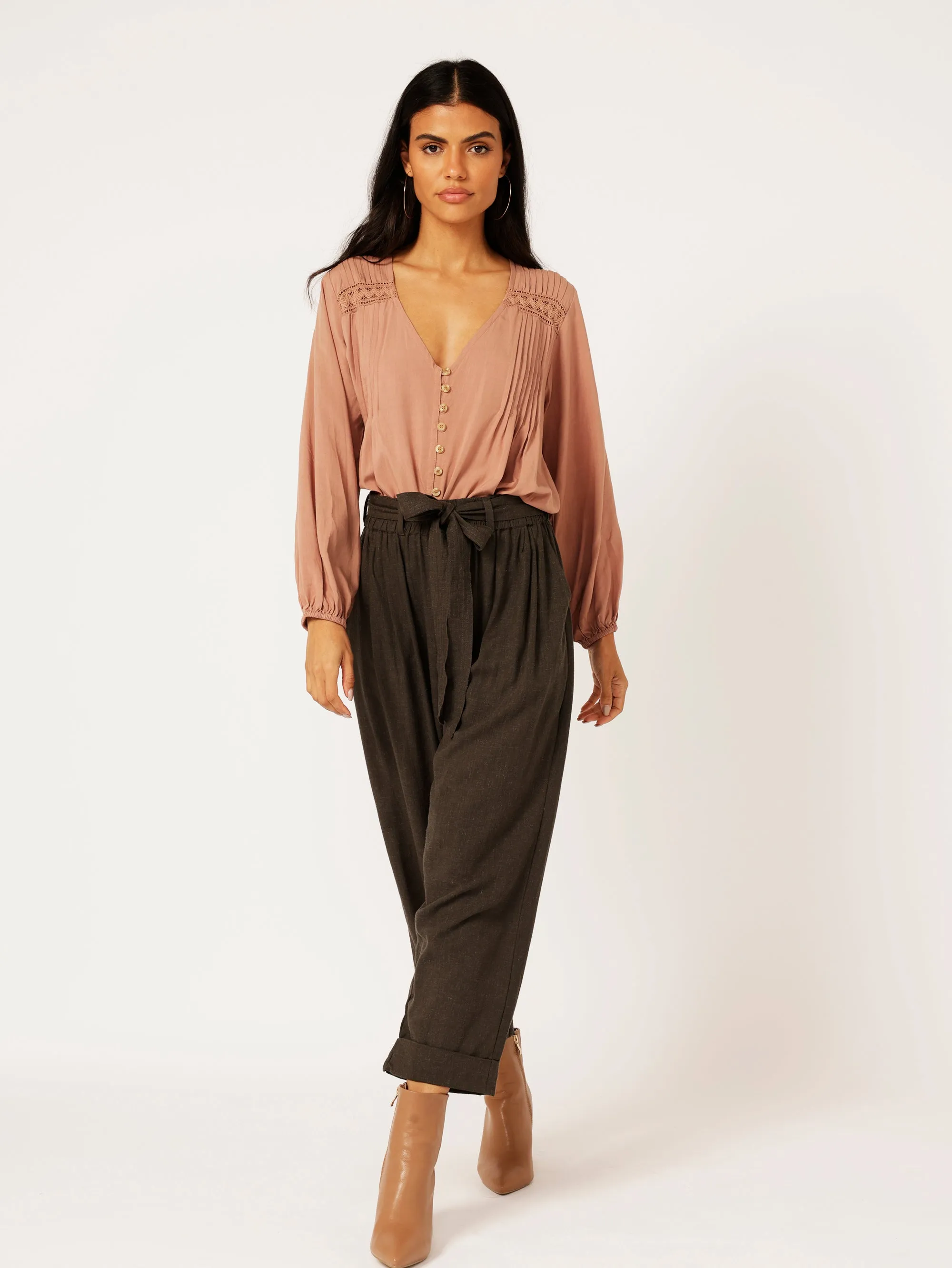 Roma Pant | Ink | Viscose Linen