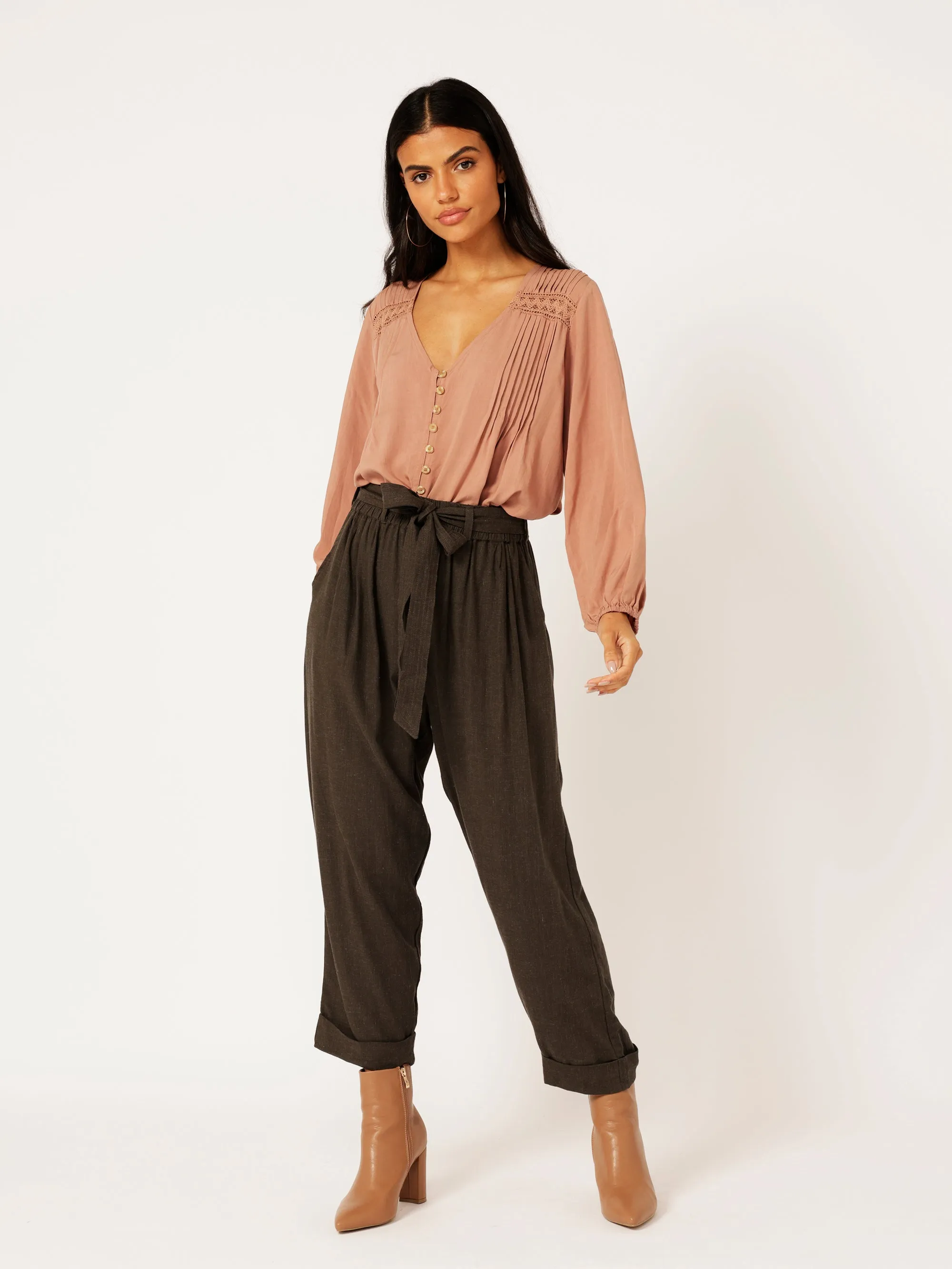 Roma Pant | Ink | Viscose Linen