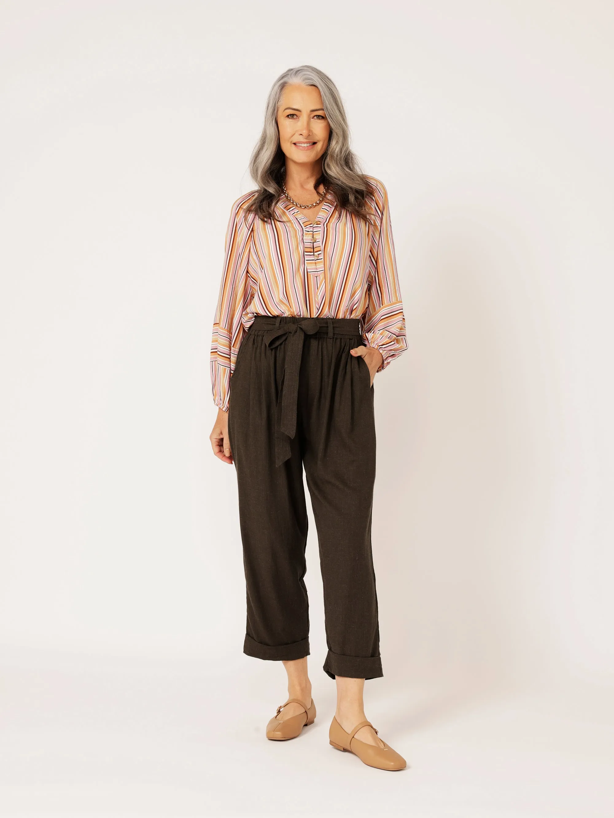 Roma Pant | Ink | Viscose Linen