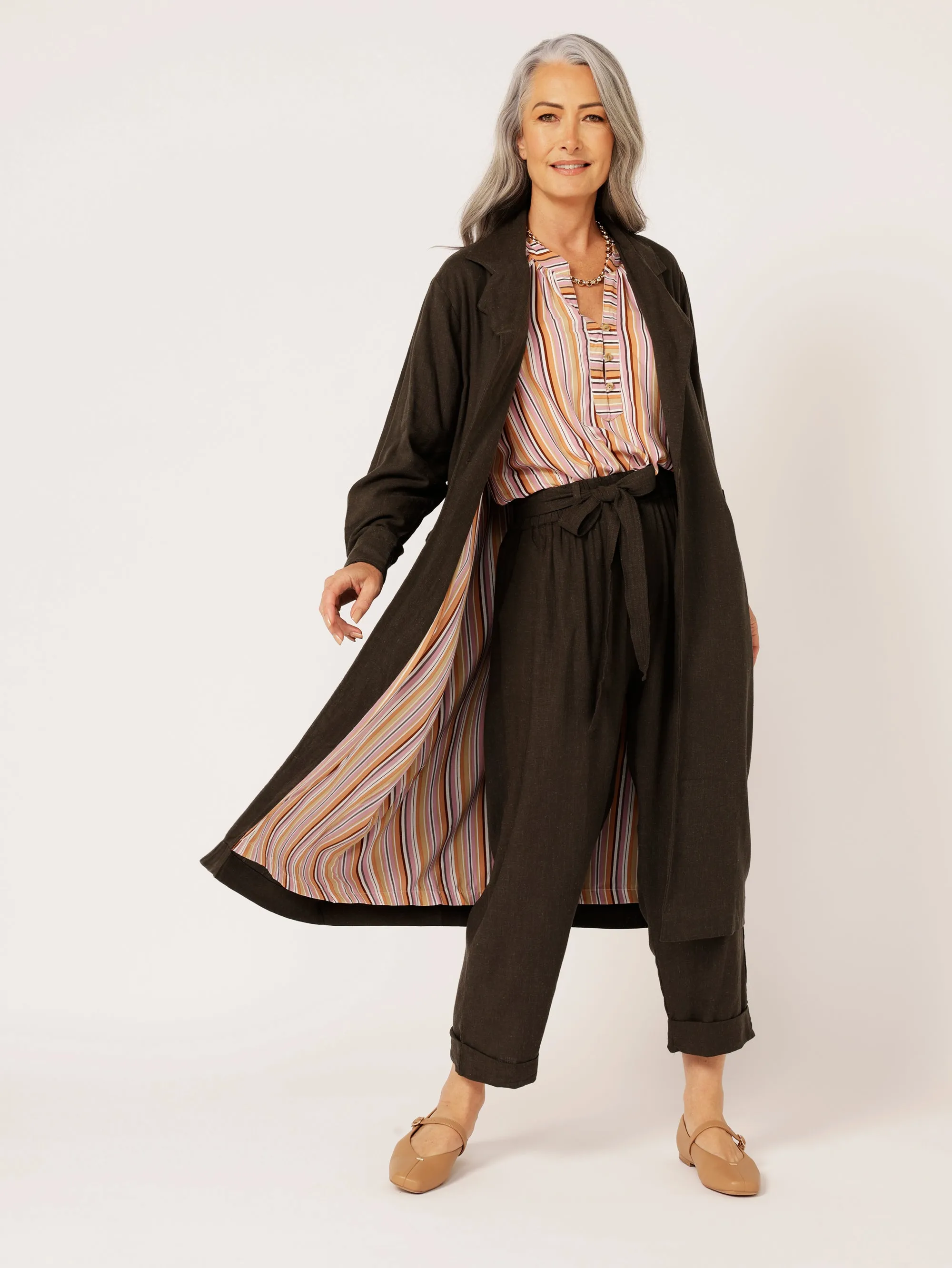 Roma Pant | Ink | Viscose Linen