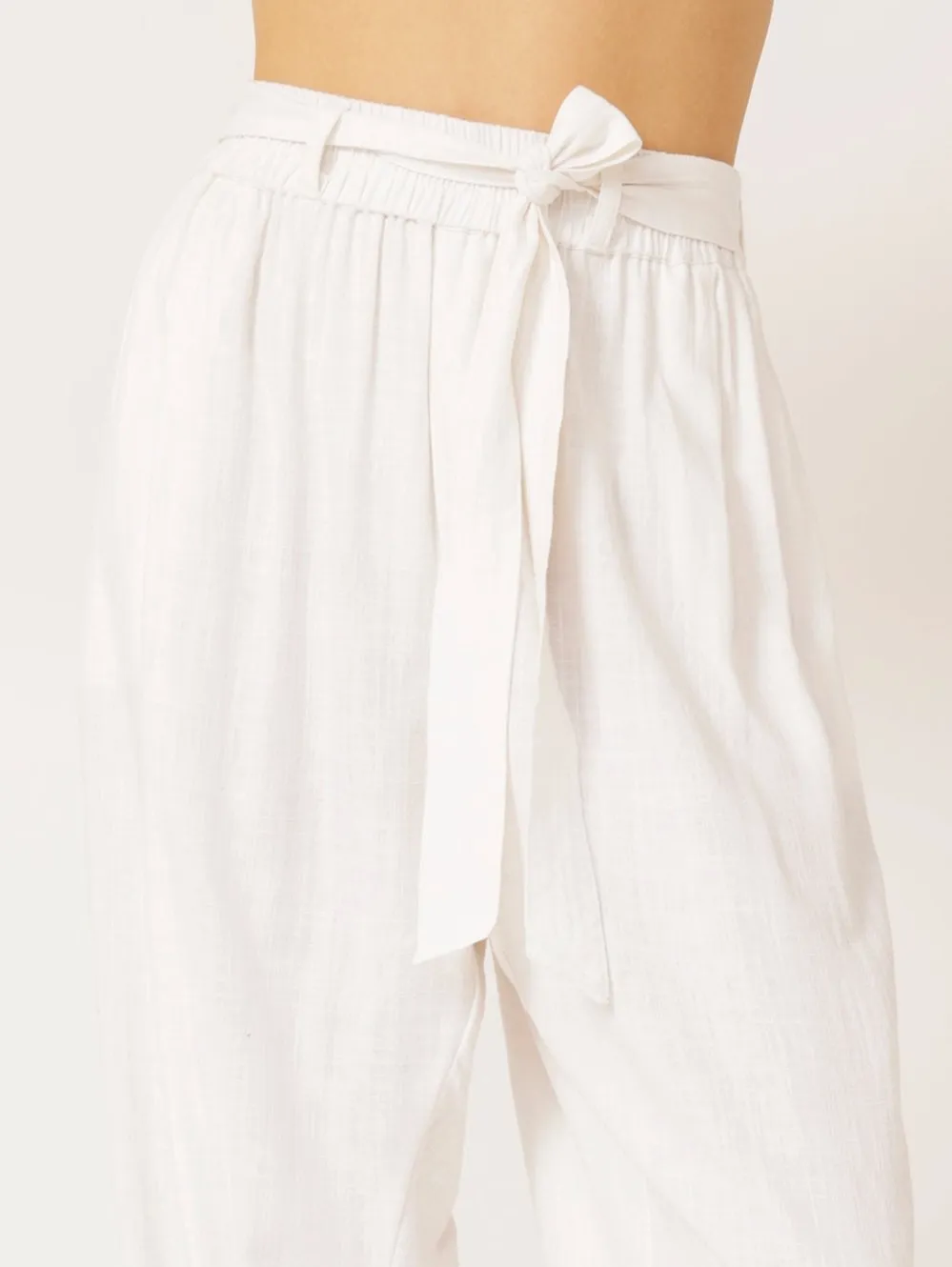 Roma Pant | Off White | Viscose Linen