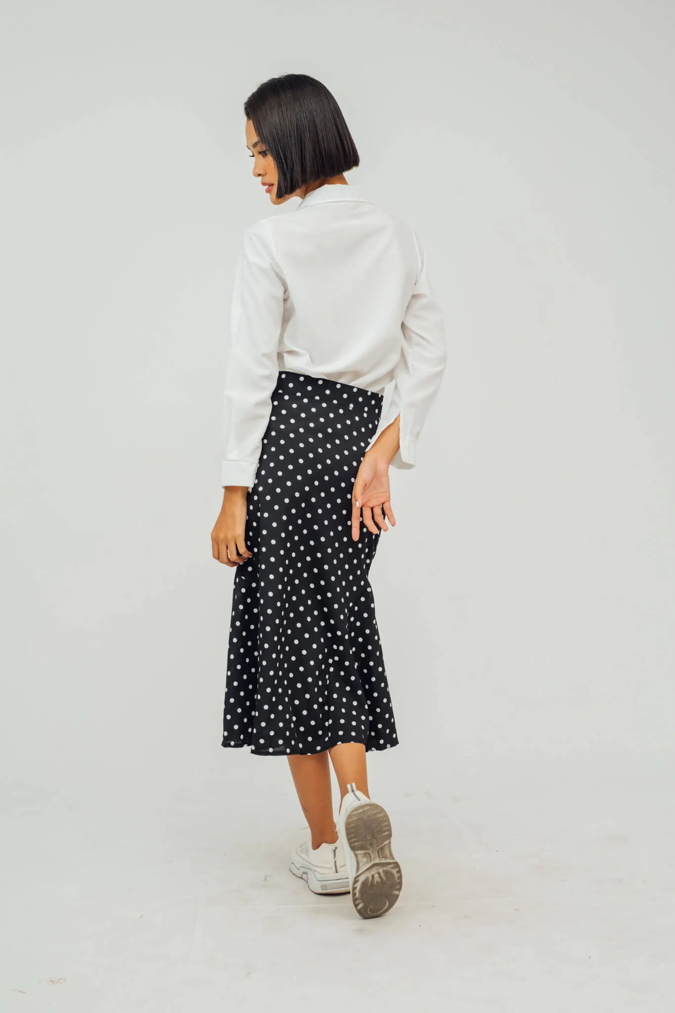 Selena Basic Polo and Polka Dot Skirt Coordinates