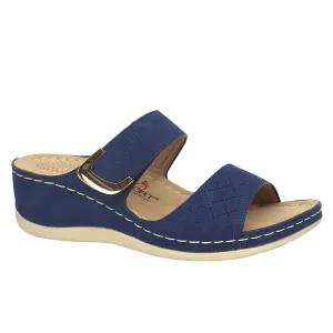 Shoe Max Spring/Summer-2025-S25-Victoria Lady Comfort-01 Leather Shoes-Blue