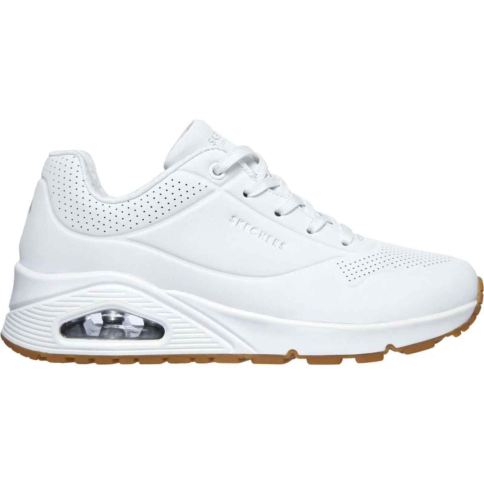 Skechers Womens Uno Stand on Air Trainers - White