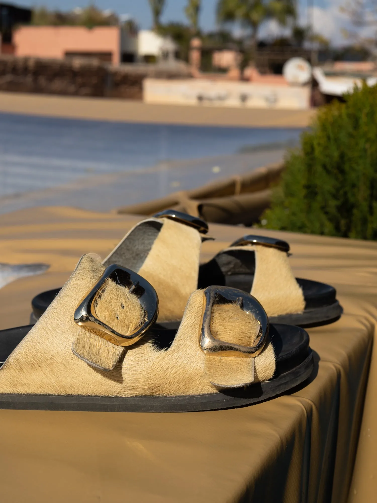 THE PERNILLE CREAM GOLD BUCKLE