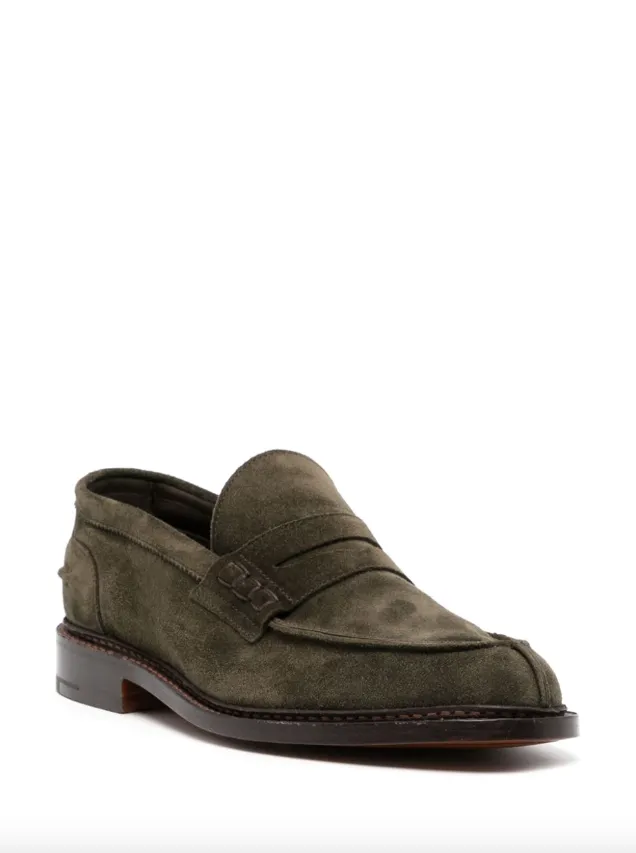 Tricker's Adam suede penny loafers