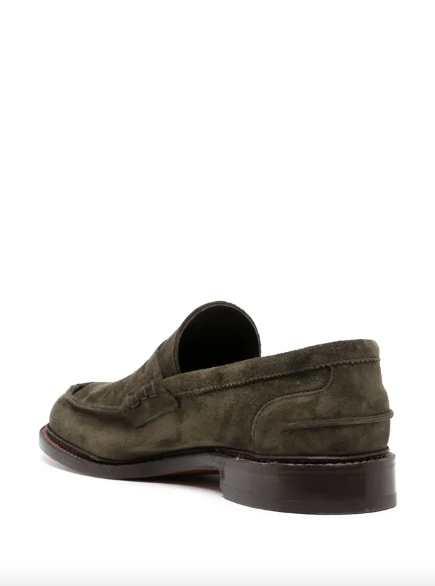 Tricker's Adam suede penny loafers