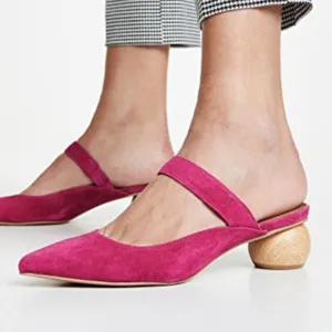 Women Chic Mule Heeled Sandals Casual Slide Shoes