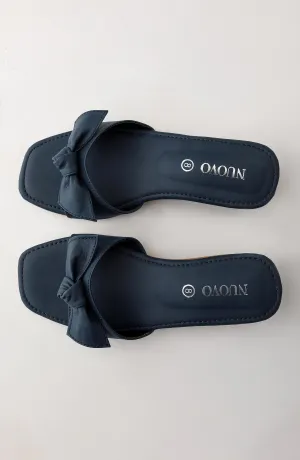Women Slippers -  Heeled Sandals - NAVY BLUE (WAFH23W-1002 NAVY)